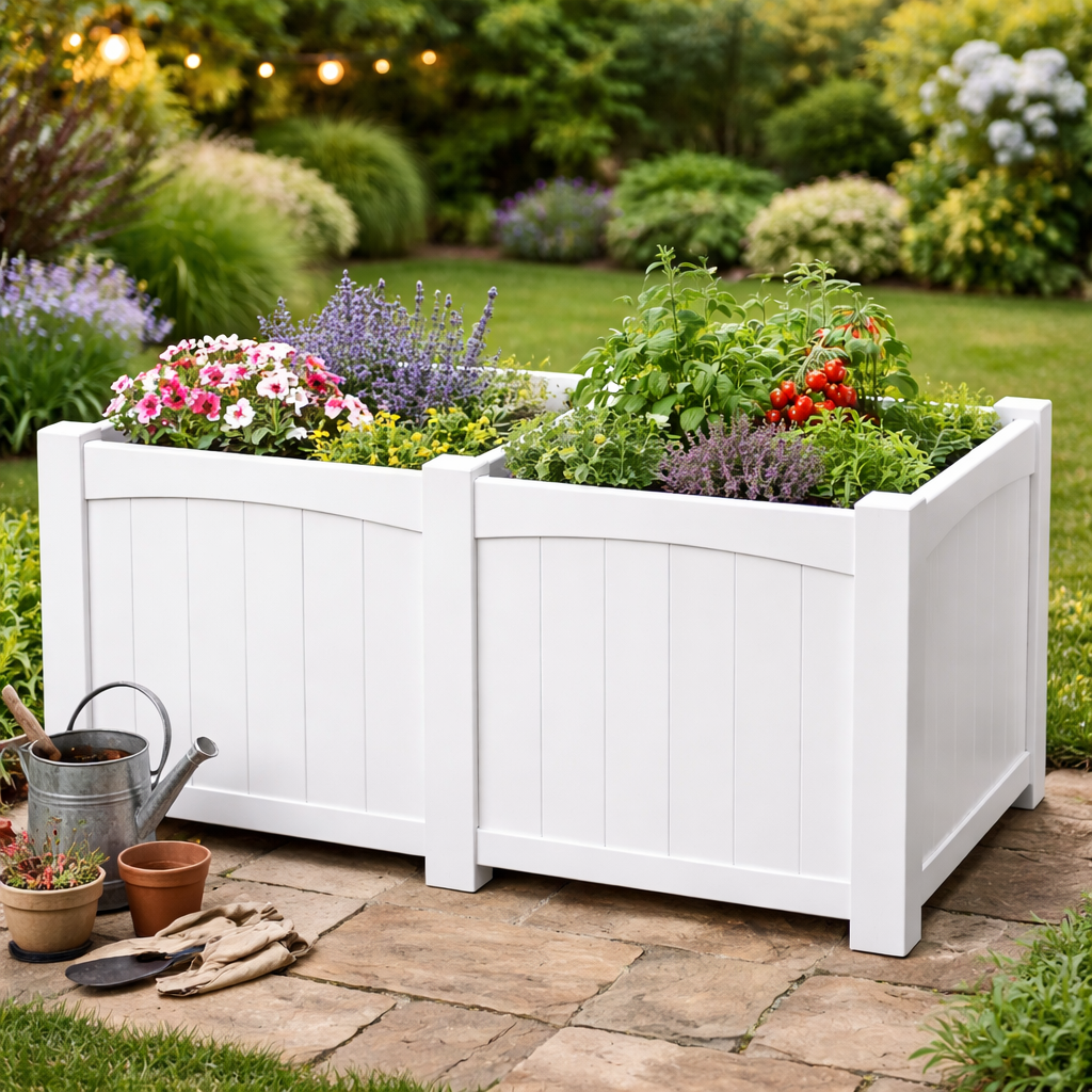 Seaside Wickford 22″ Square Outdoor Estate Planter Extension