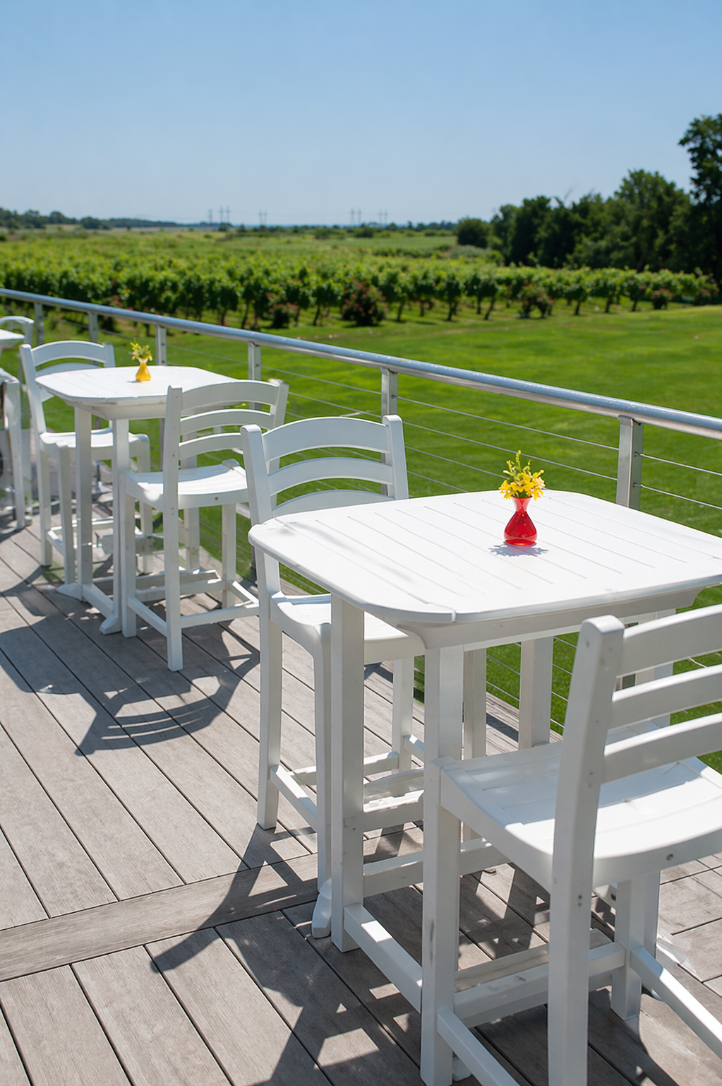 Seaside Portsmouth 30″ Square EnviroWood Outdoor Balcony Table