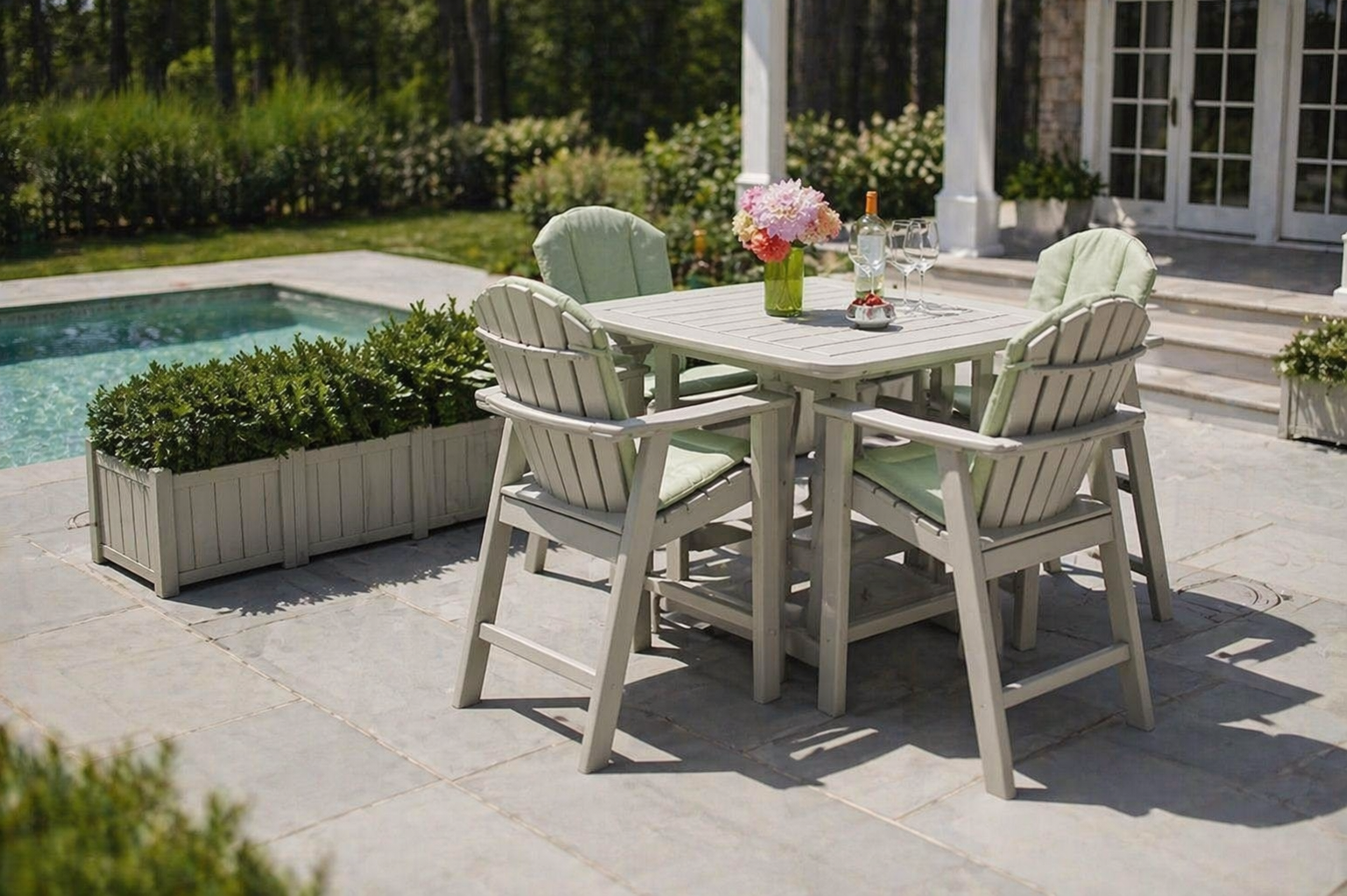 Seaside Portsmouth 42″ Square EnviroWood Outdoor Balcony Table