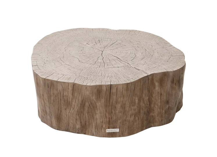 Elementi Home Daintree 42″ Round Drift Wood Coffee Table