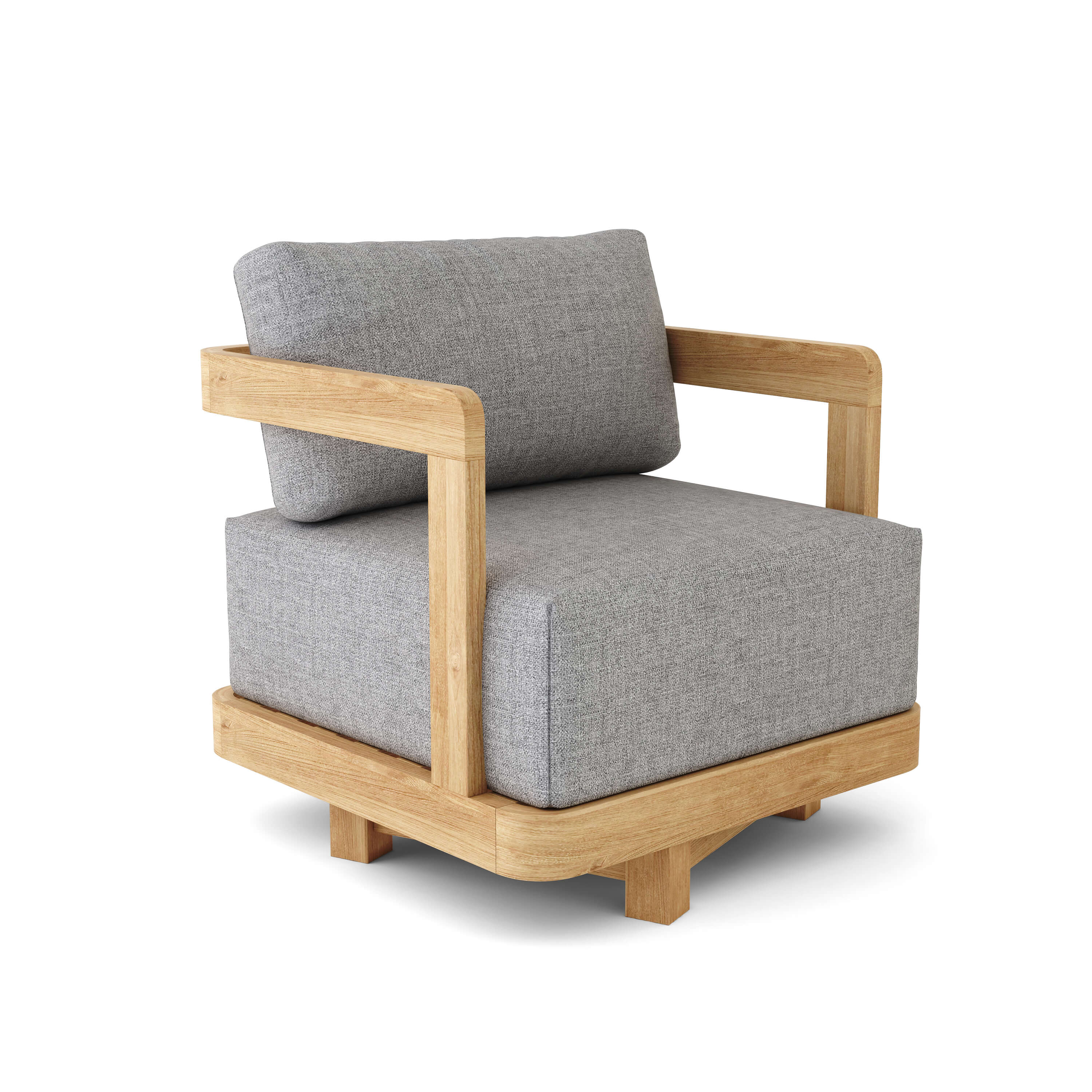 Anderson Teak Granada Swivel Outdoor Lounge Armchair – Premium Grade A Teak Patio Chair with Sunbrella Cushions