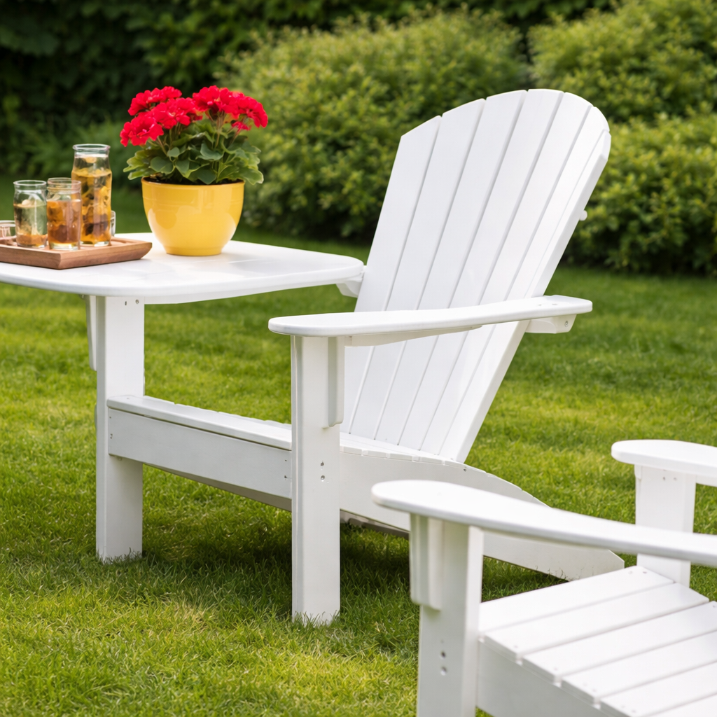 Seaside Adirondack Shellback Chair – Classic Outdoor Patio Lounge Chair