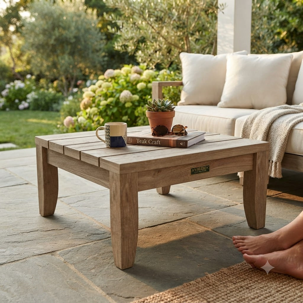 Anderson Teak Coronado Side Table – Premium Grade A Teak Outdoor Patio End Table