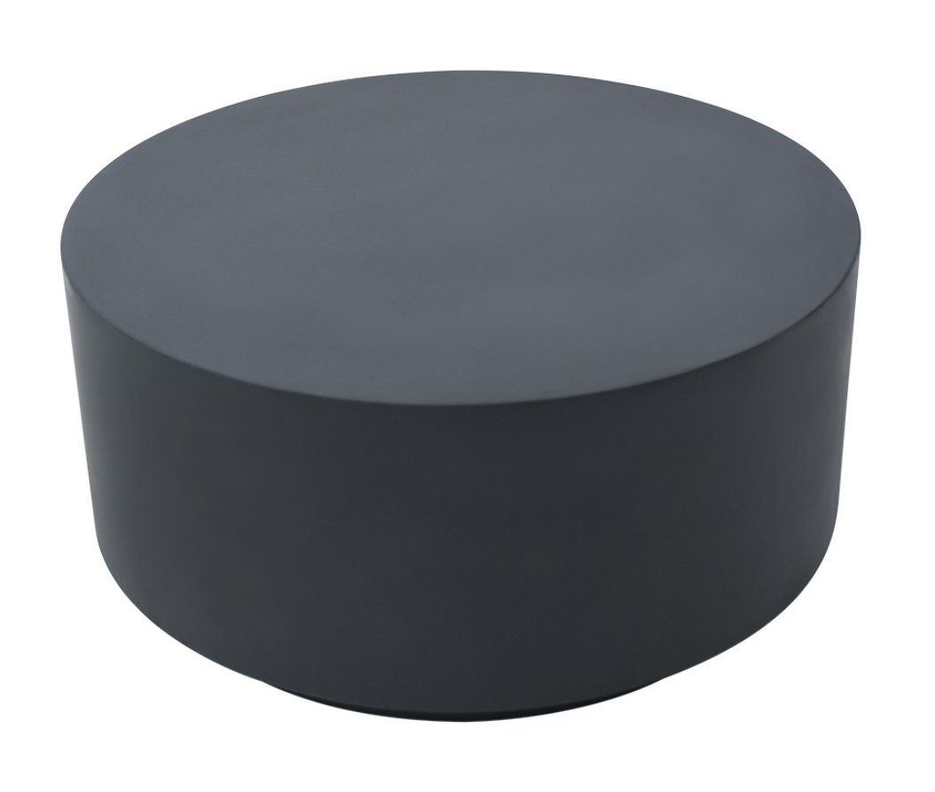 Elementi Rome 34″ Square Concrete White Coffee Table