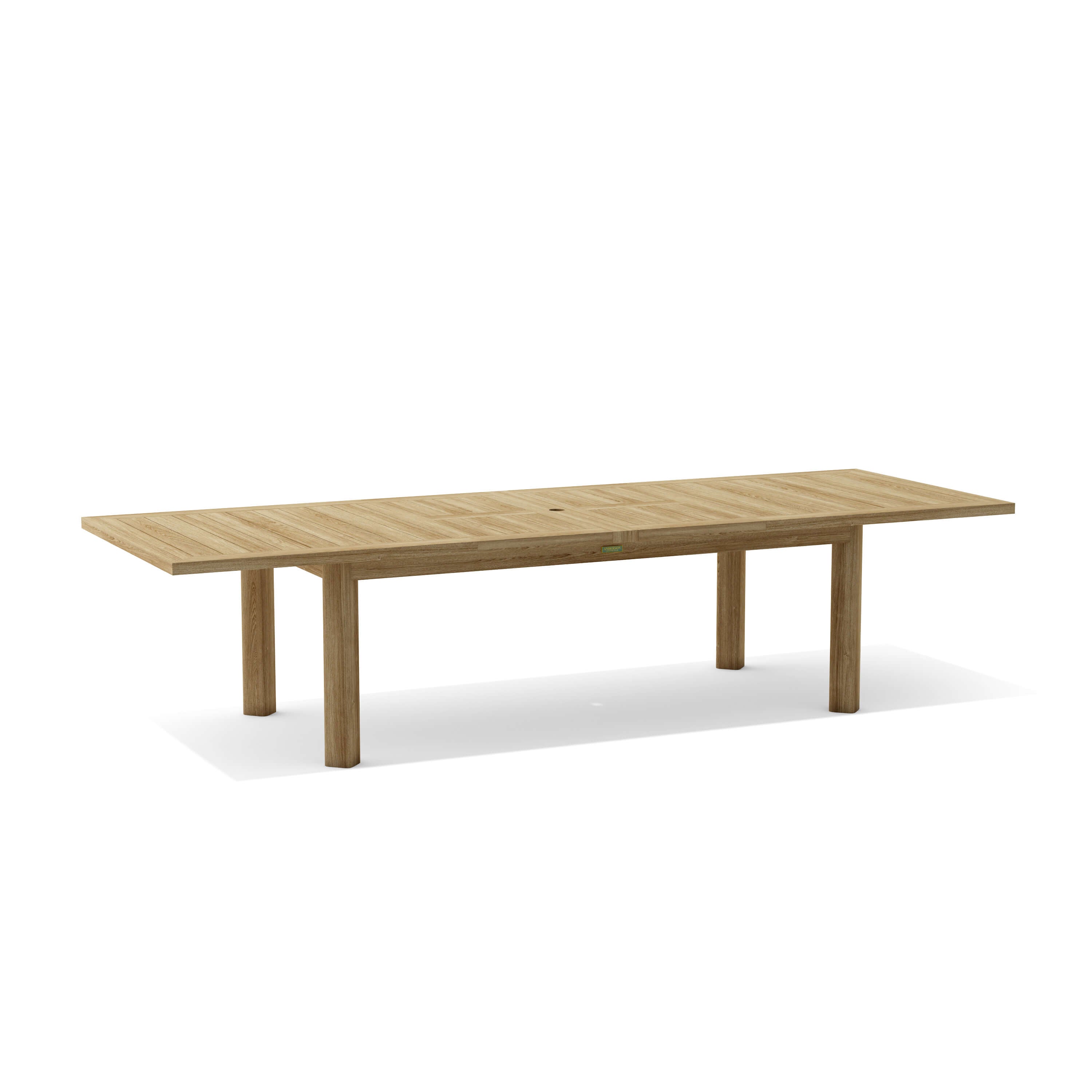 Anderson Teak Chelsea Double Extension Dining Table – Large Outdoor Patio Table