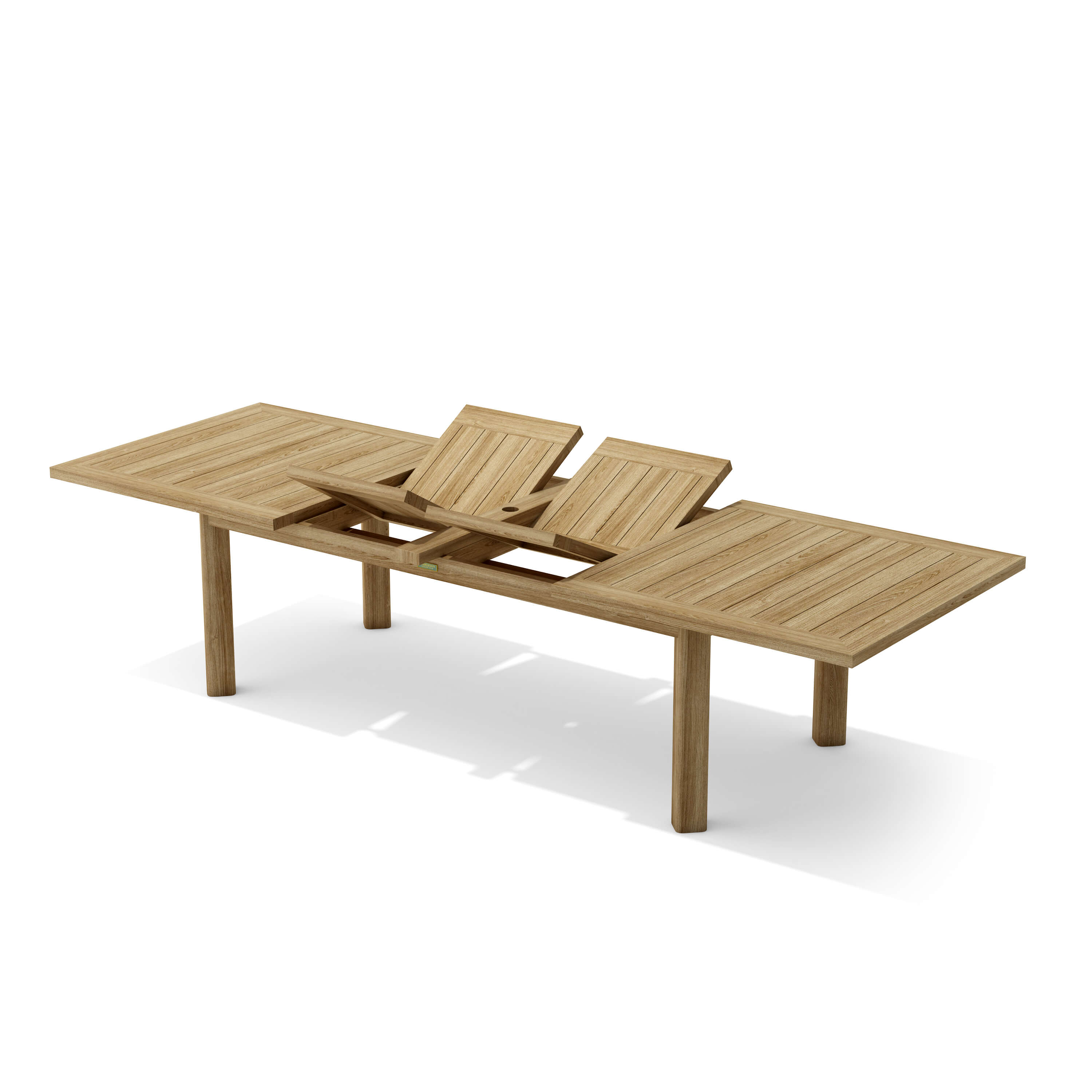 Anderson Teak Chelsea Rectangular Double Extension Dining Table SET-320 13-pc