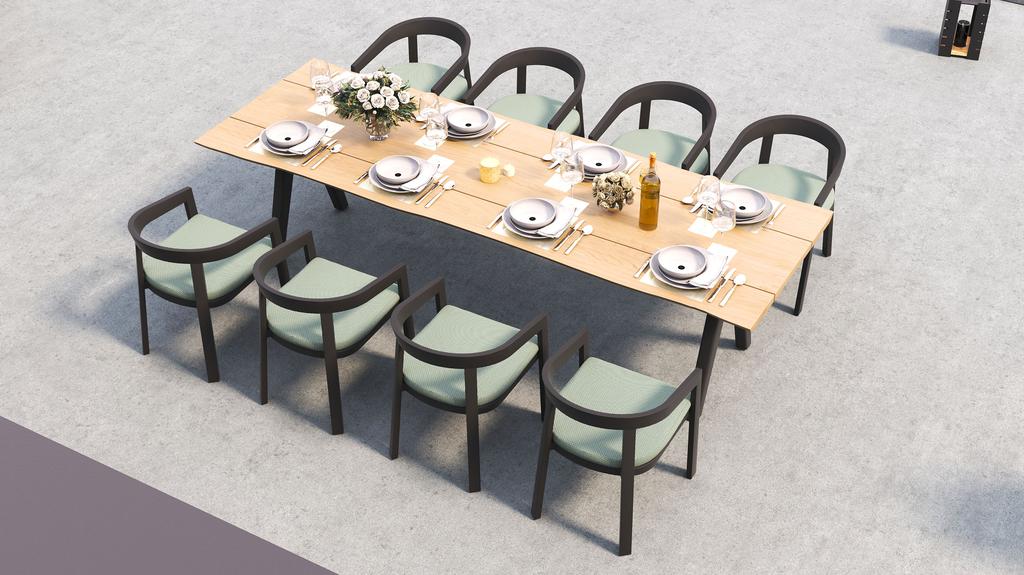 Vento Aluminium Dining Chair - Ambiance Image~~