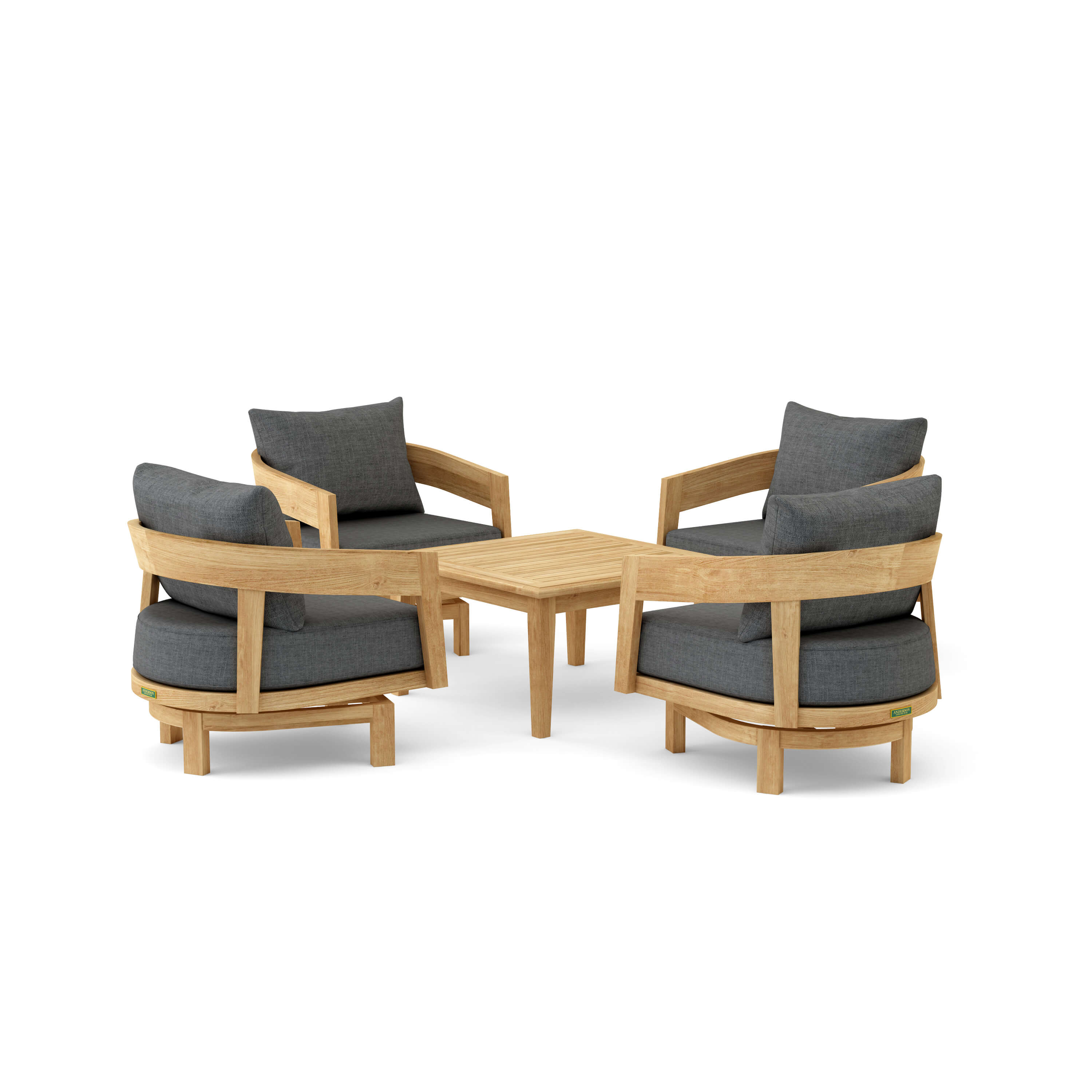 Anderson Teak Toscana 5-pc Deep Seating Swivel SET-371