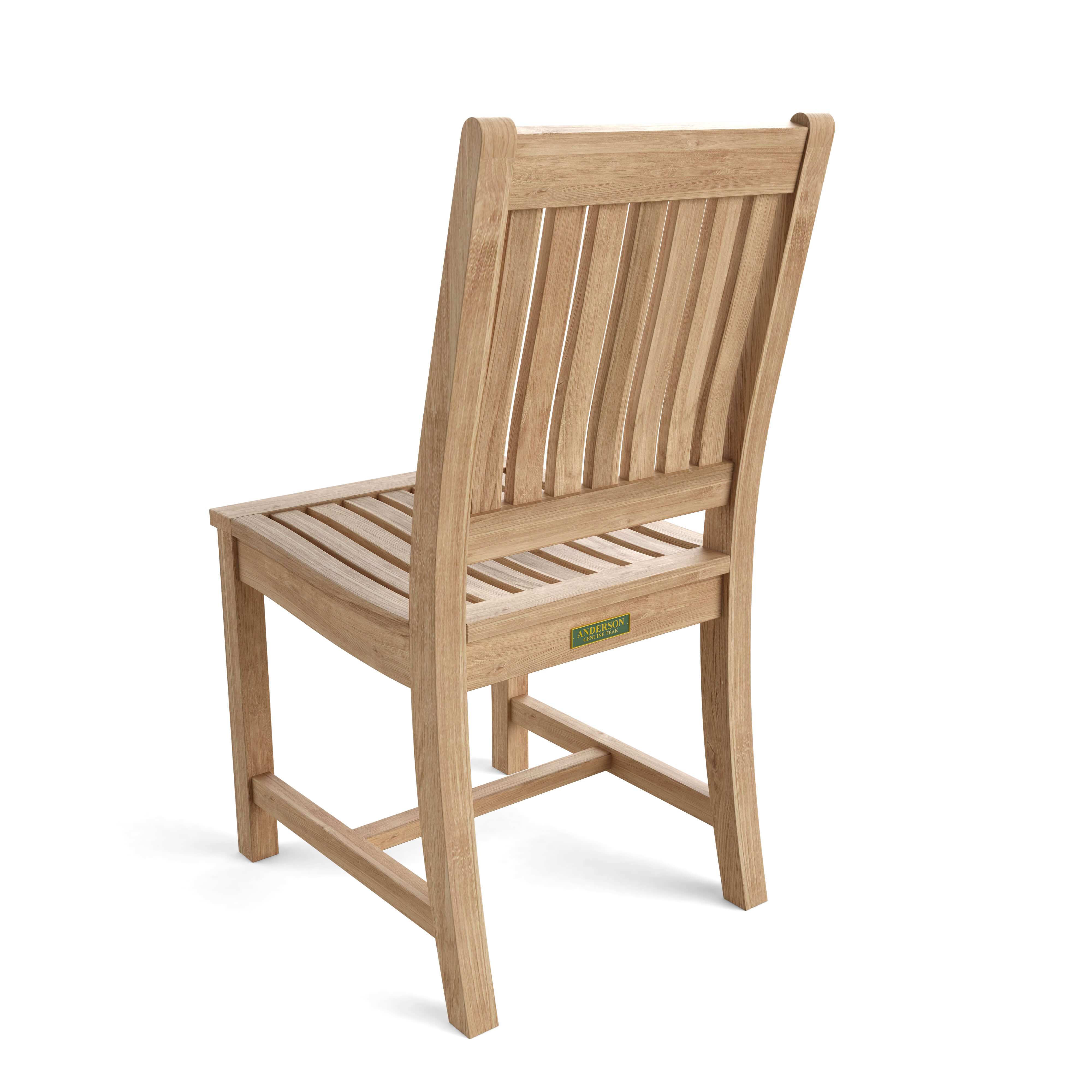 Anderson Teak Bahama 5-Piece Outdoor Dining Set with 42" Square Teak Table & Rialto Dining Chairs – Premium Solid Teak Patio Furniture