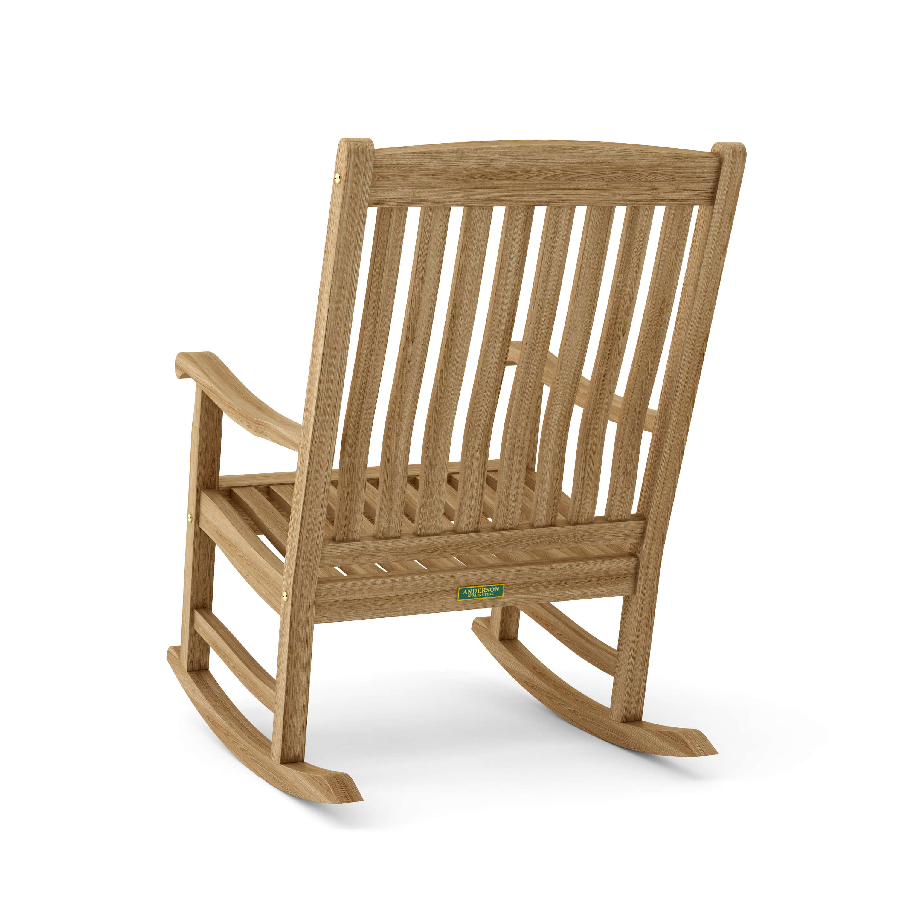 Anderson Teak Ipanema Rocking Armchair – Curved Teak Outdoor Rocker