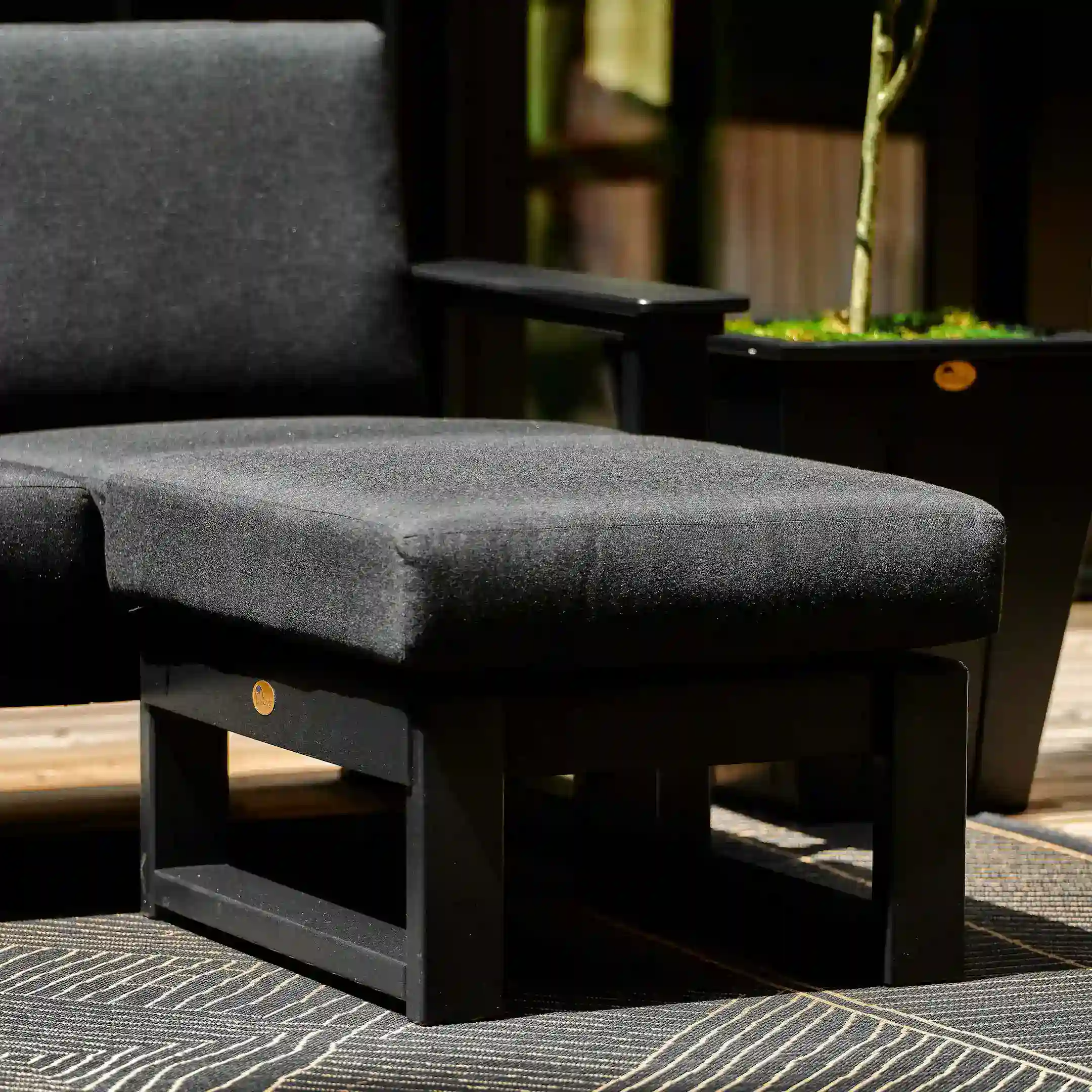 LuxCraft Lanai Deep Seating Ottoman – Weather-Resistant Cushioned Comfort