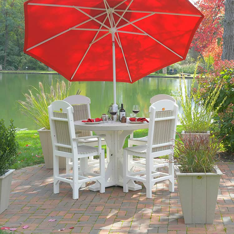 LuxCraft – Classic Arm Chair – Outdoor Dining Chair with Comfortable Armrests