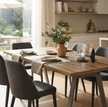 Anderson Teak Alura Dining Table – Teak & Aluminum Outdoor Patio Table