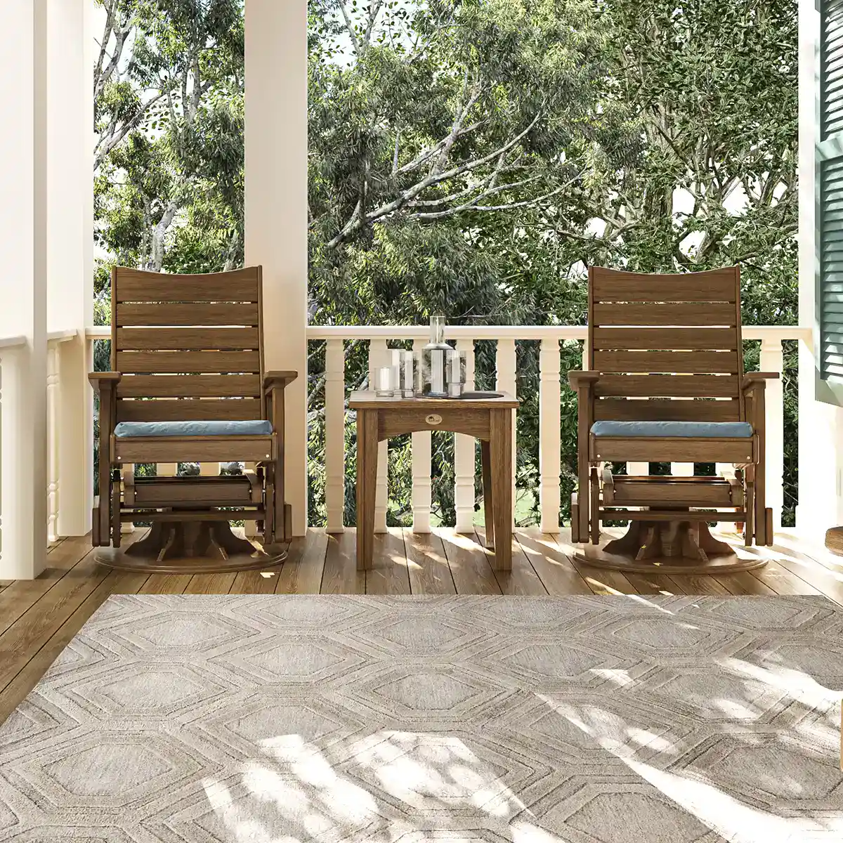 LuxCraft – 2′ Contour Swivel Glider – Ergonomic 360° Outdoor Glider Chair