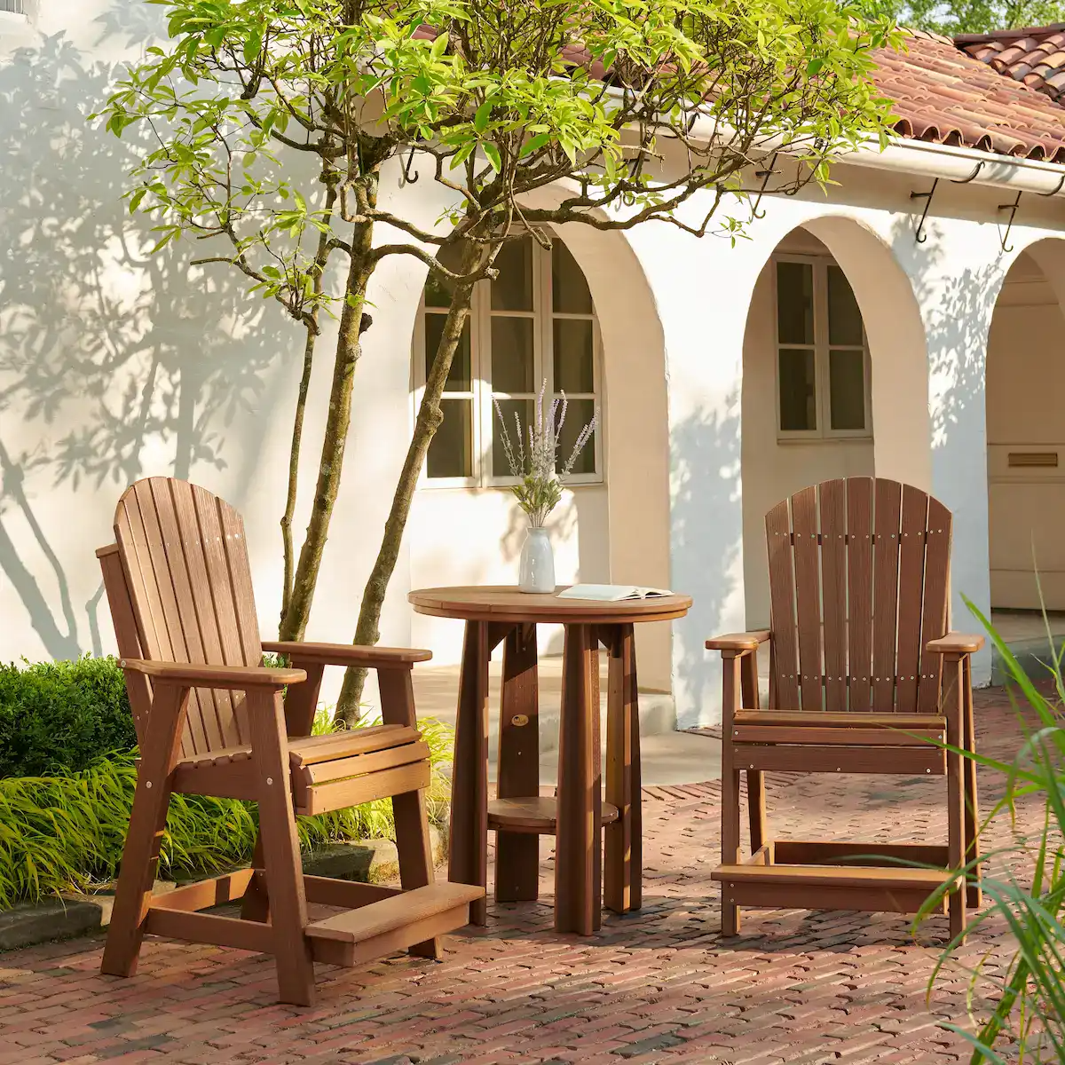 LuxCraft – Adirondack Balcony Chair – Counter Height Outdoor Dining Chair