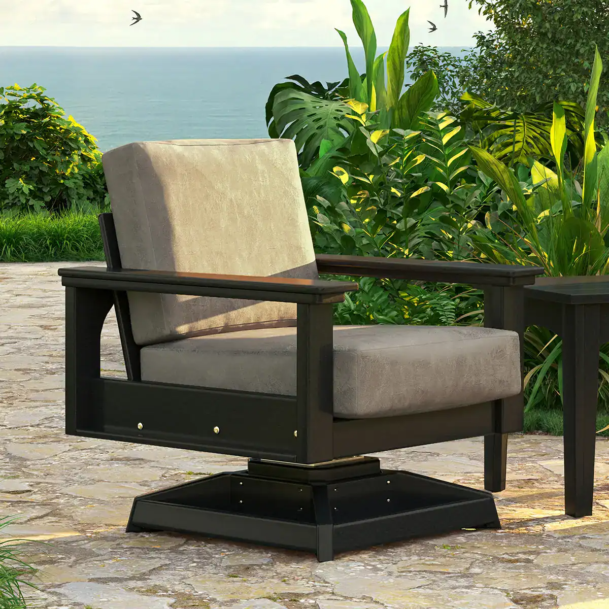 LuxCraft – Lanai Deep Seating Swivel Rocker – Outdoor Patio Rocker with Smooth Swivel