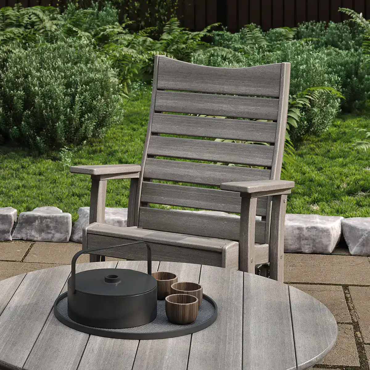 LuxCraft – 2′ Contour Glider Chair – Ergonomic Outdoor Patio Glider