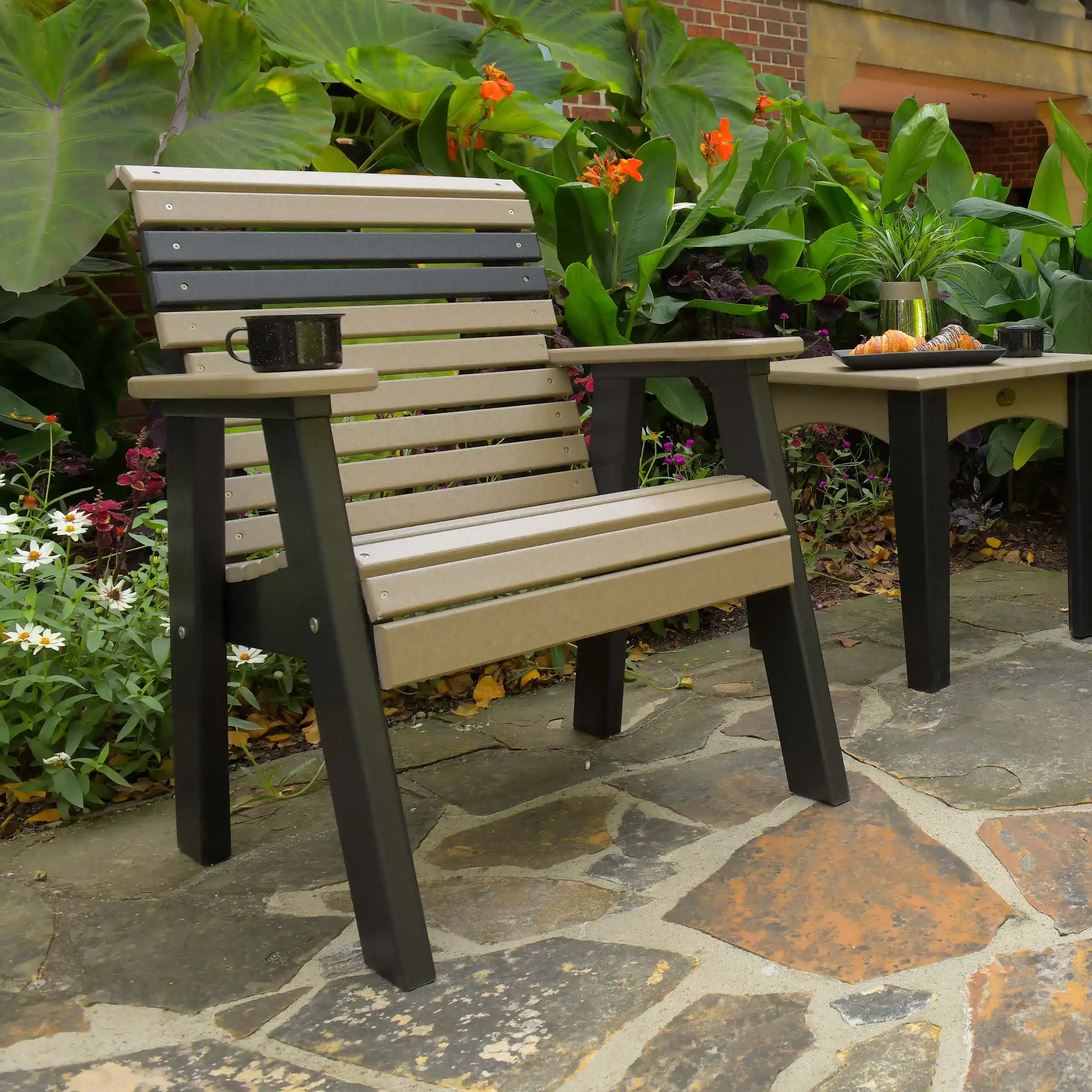 LuxCraft – 2′ Plain Bench – Compact Outdoor Garden Bench for Relaxing Spaces