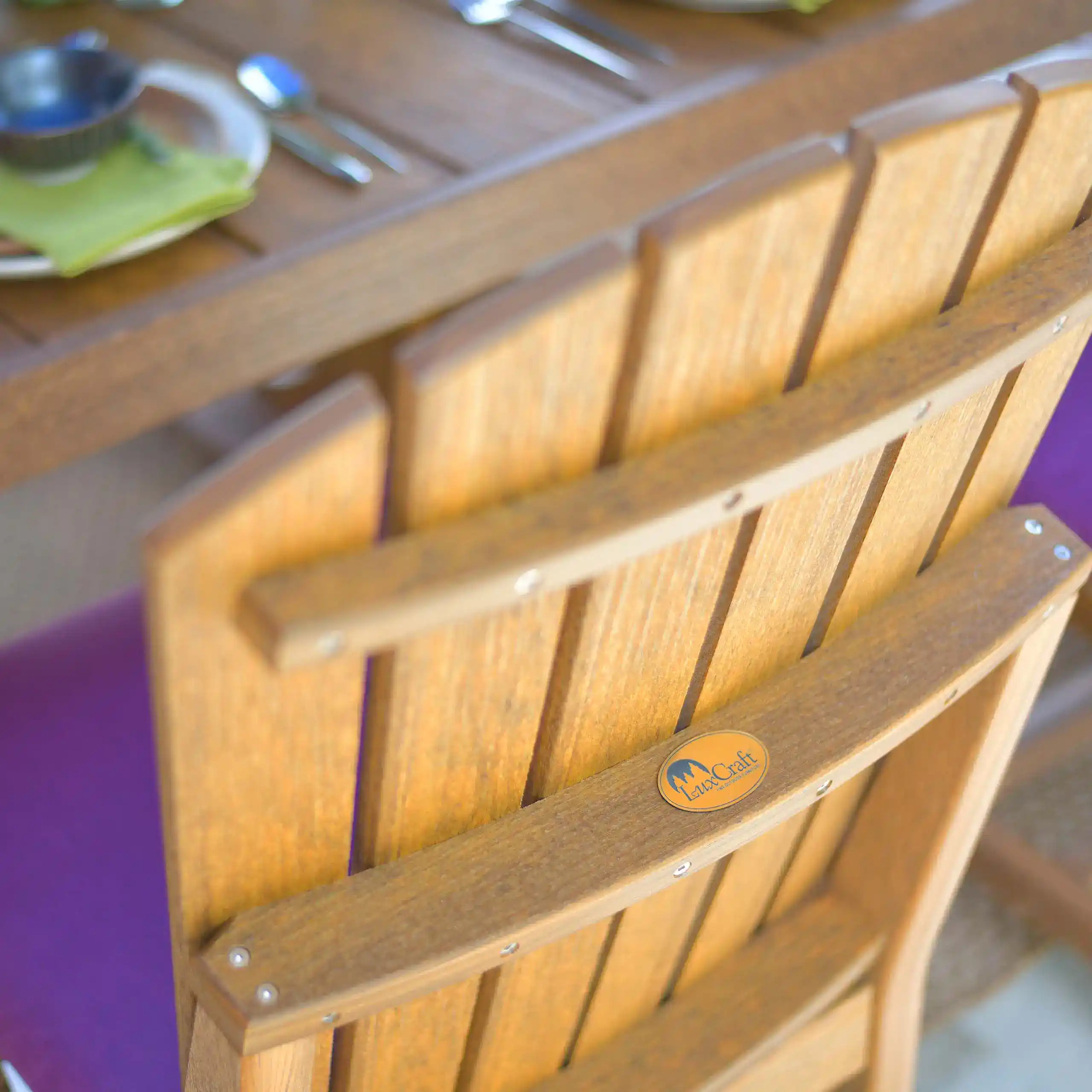 LuxCraft – Adirondack Arm Chair with Armrests – Outdoor Dining Chair | Bar, Counter & Dining Height