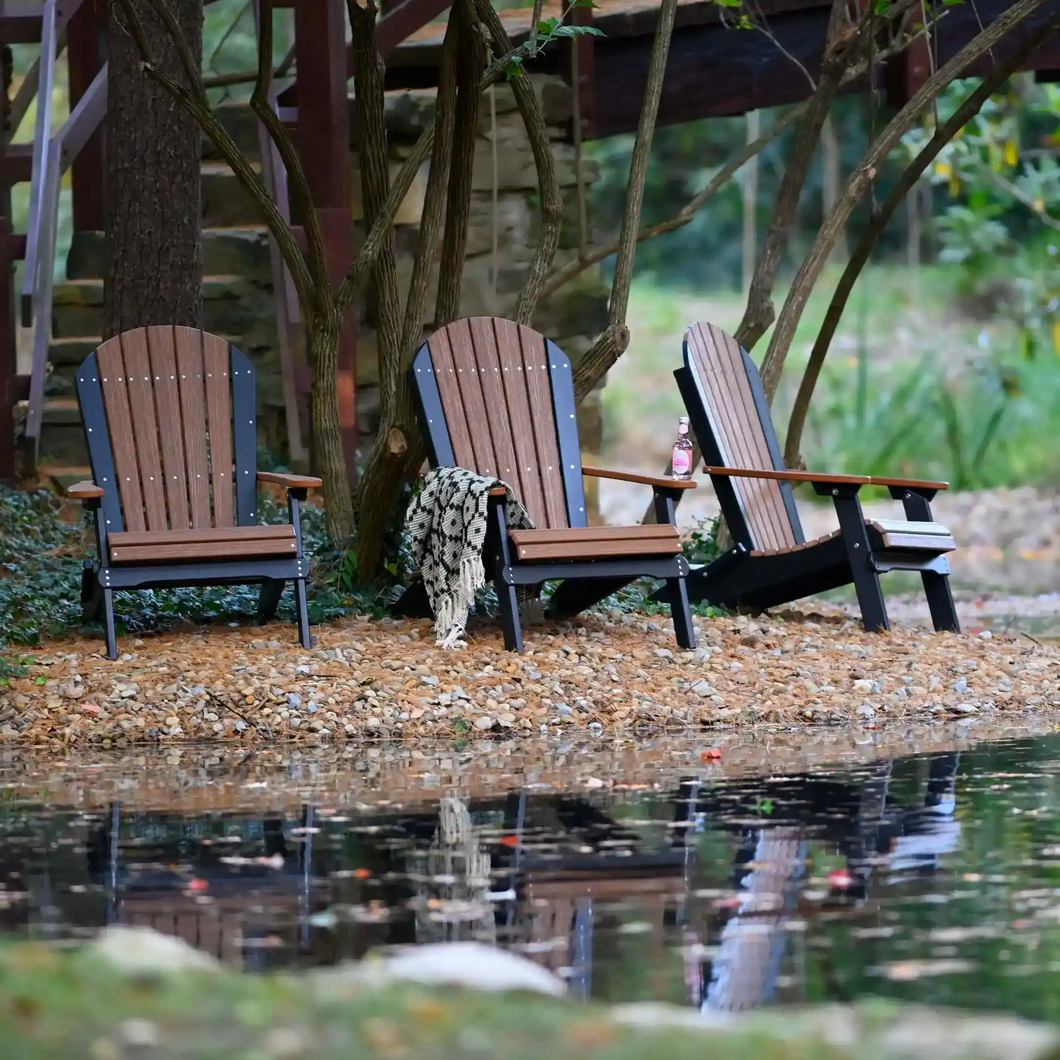 LuxCraft – Folding Adirondack Chair – Portable Outdoor Chair for Easy Storage