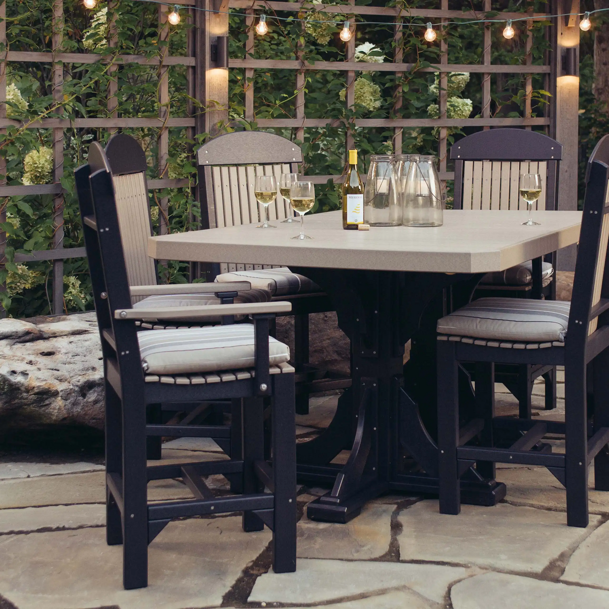 LuxCraft – Classic Arm Chair – Outdoor Dining Chair with Comfortable Armrests
