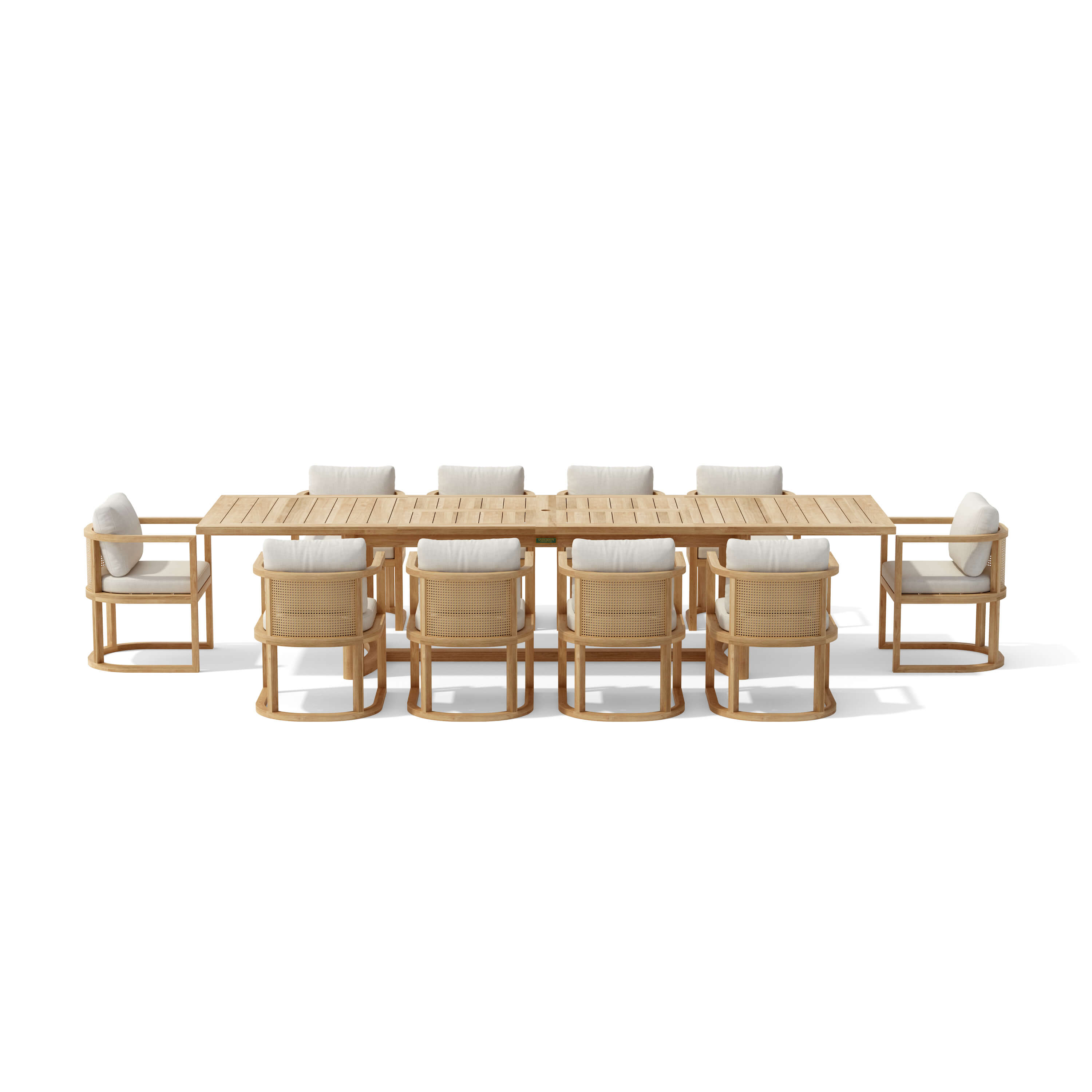 Anderson Teak Junus Extension Dining Table – Large Teak Outdoor Patio Table