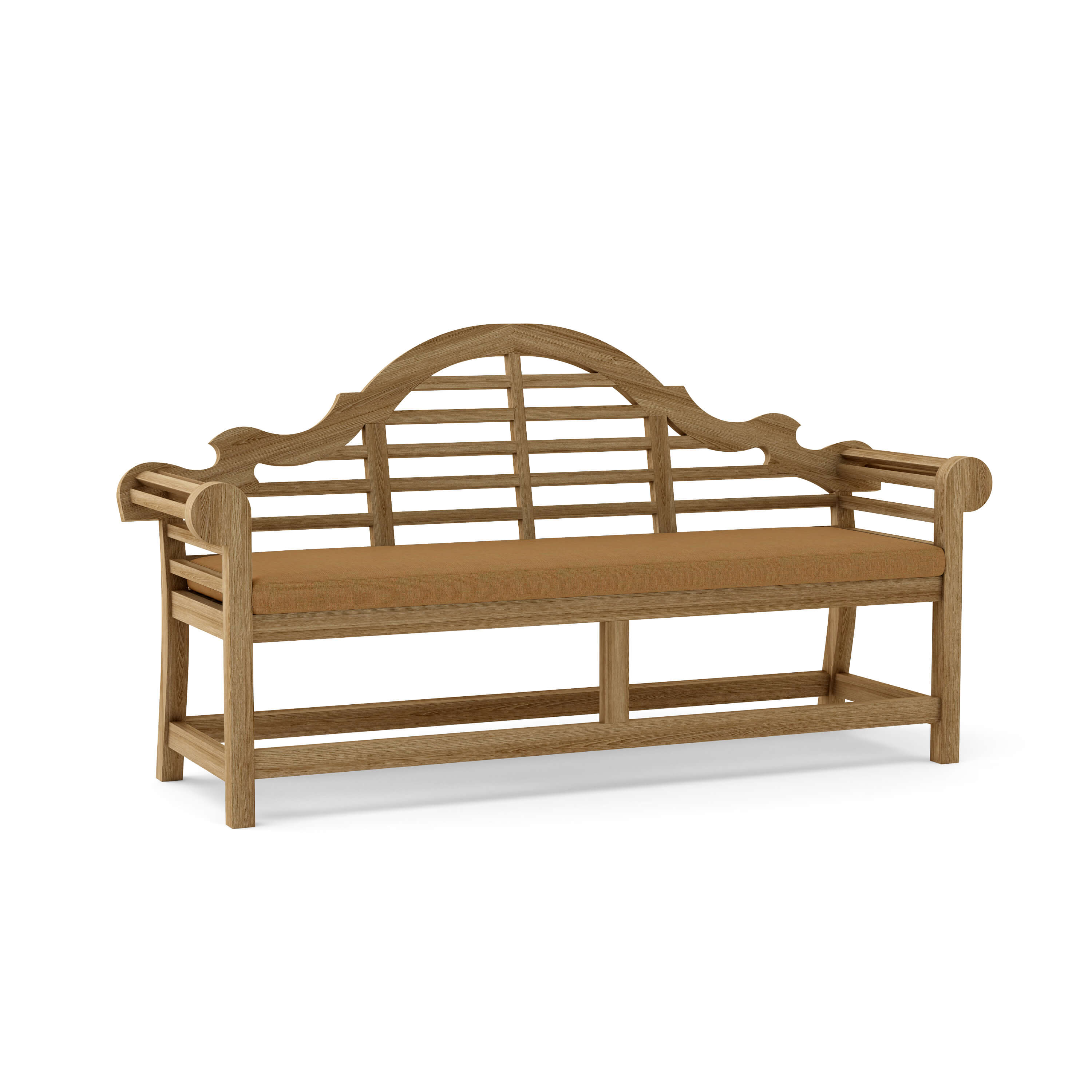 Anderson Teak Marlborough 3-Seater Bench – Lutyens Style Solid Teak Outdoor Garden Bench
