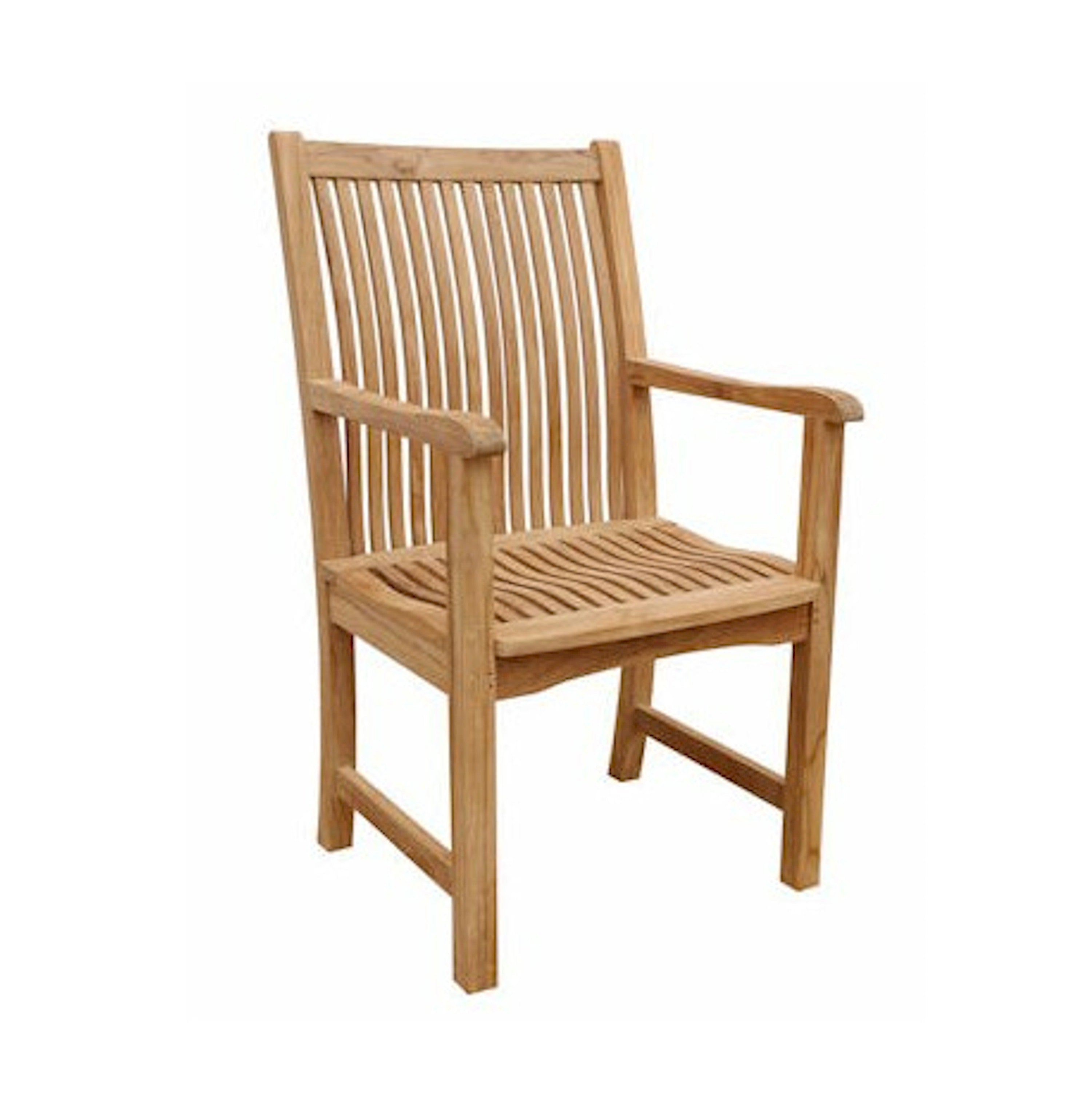 Anderson Teak Chicago Dining Armchair – Solid Teak Outdoor Patio Seating