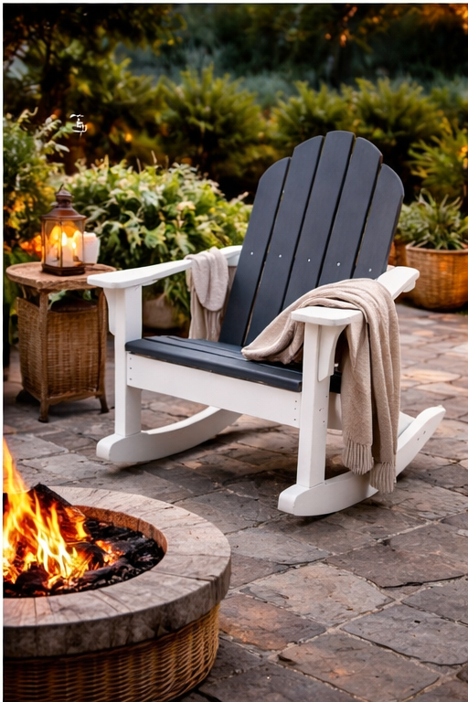 Seaside Adirondack Classic Rocker – Smooth Outdoor Rocking Chair