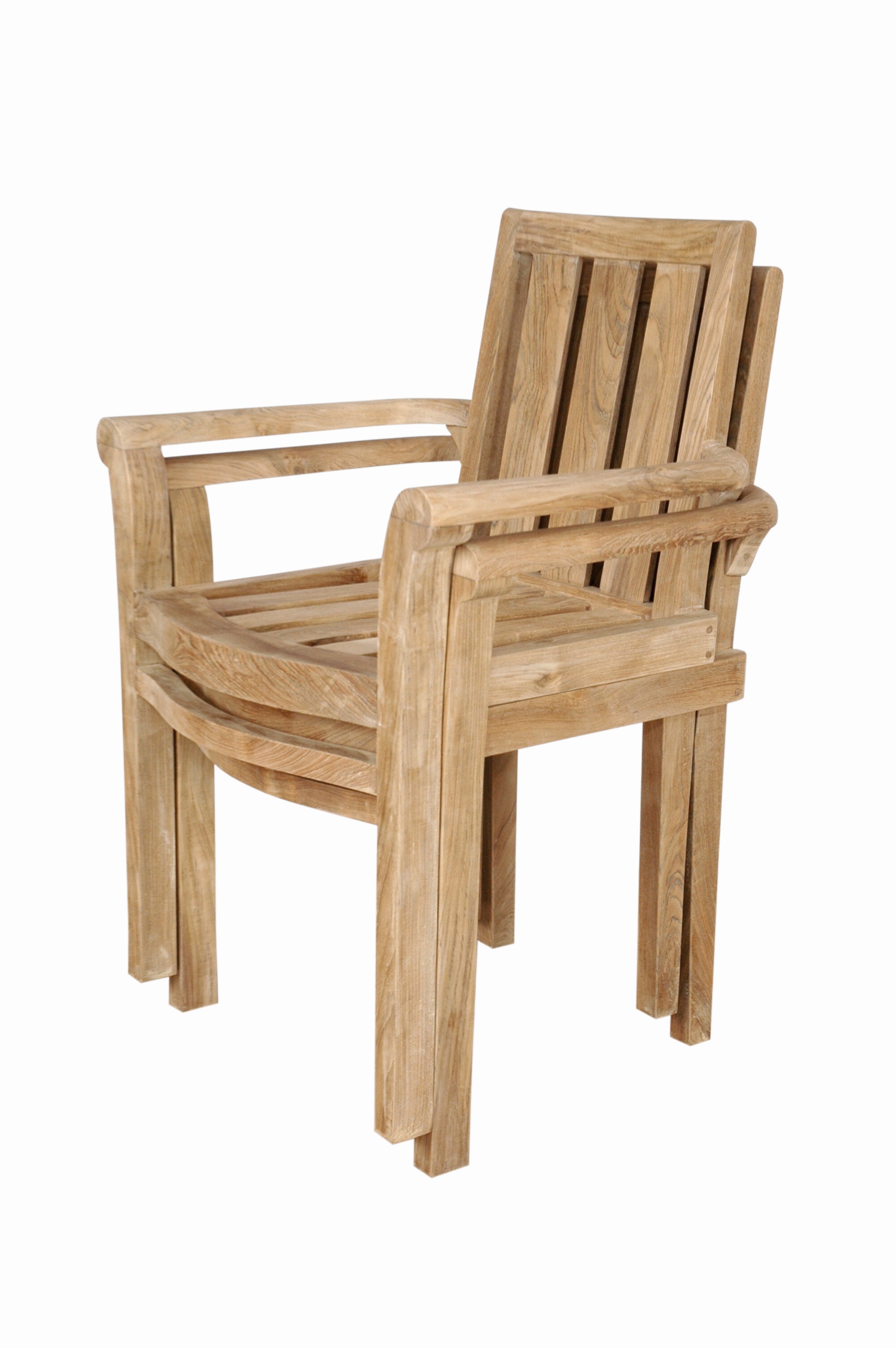 Anderson Teak Classic Stacking Armchair (4-PCS) – Solid Teak Outdoor Seating