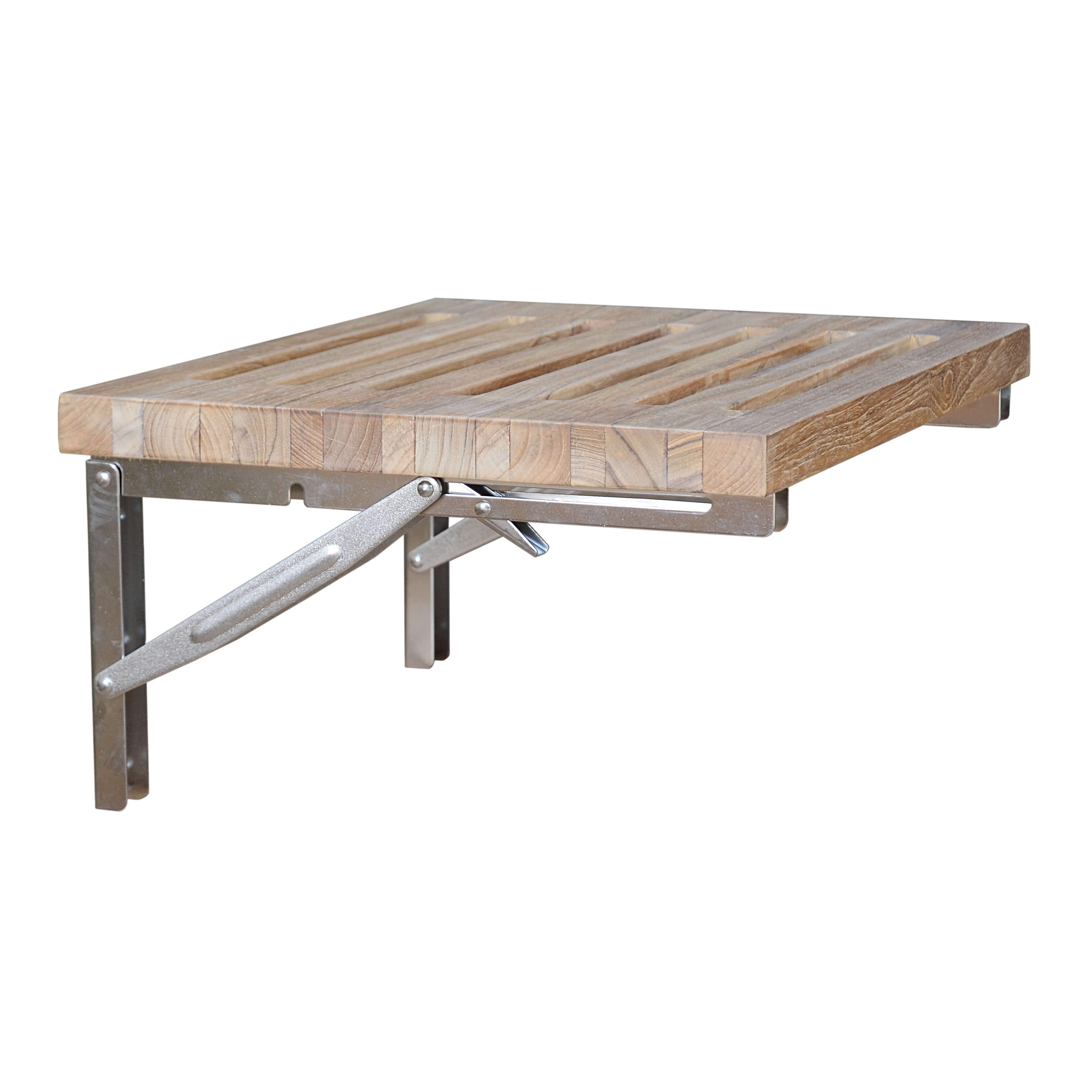 Anderson Teak Wall Mount Folding Chair II – Teak Space-Saving Shower Seat