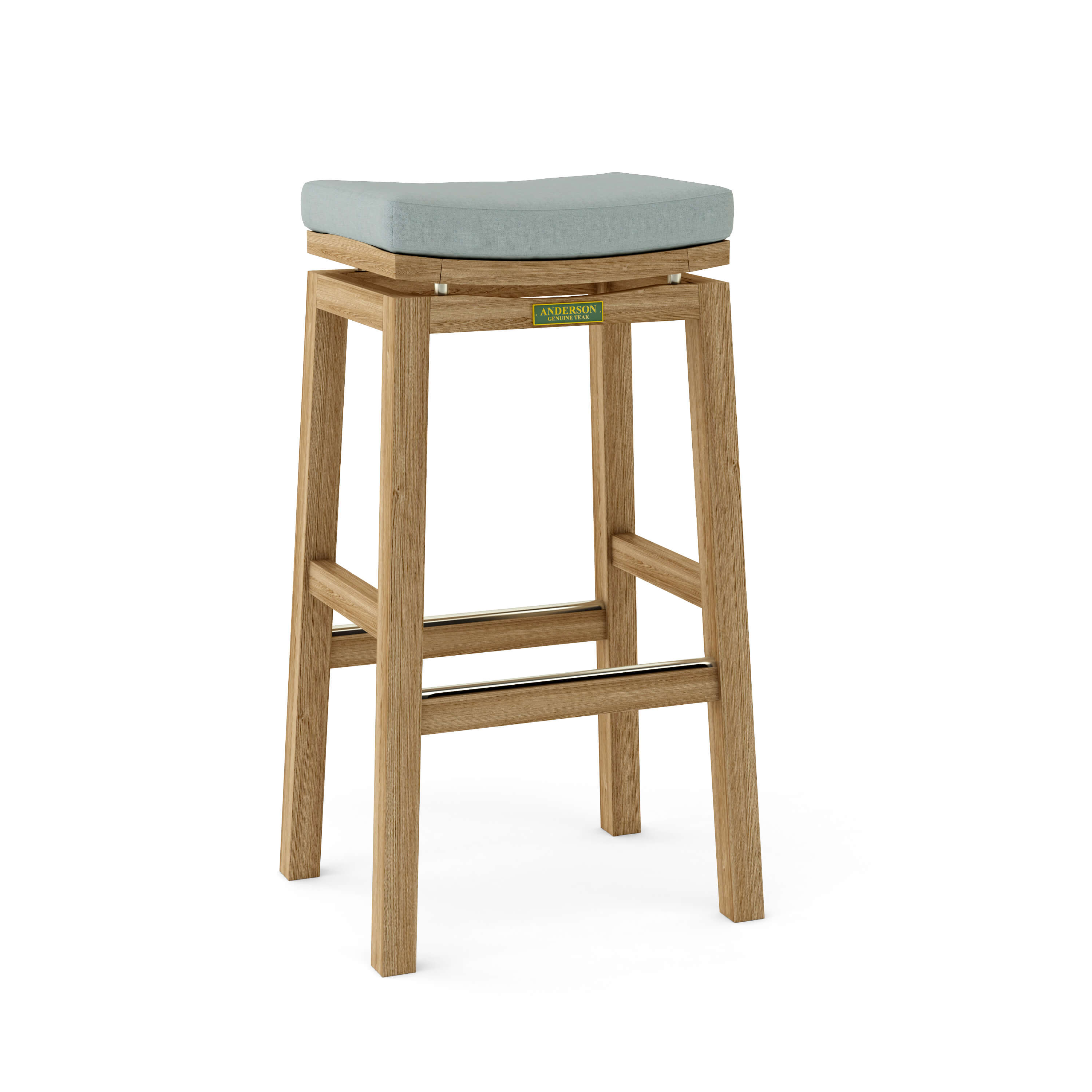 Anderson Teak Winston Backless Bar Chair – Teak Outdoor Bar Stool