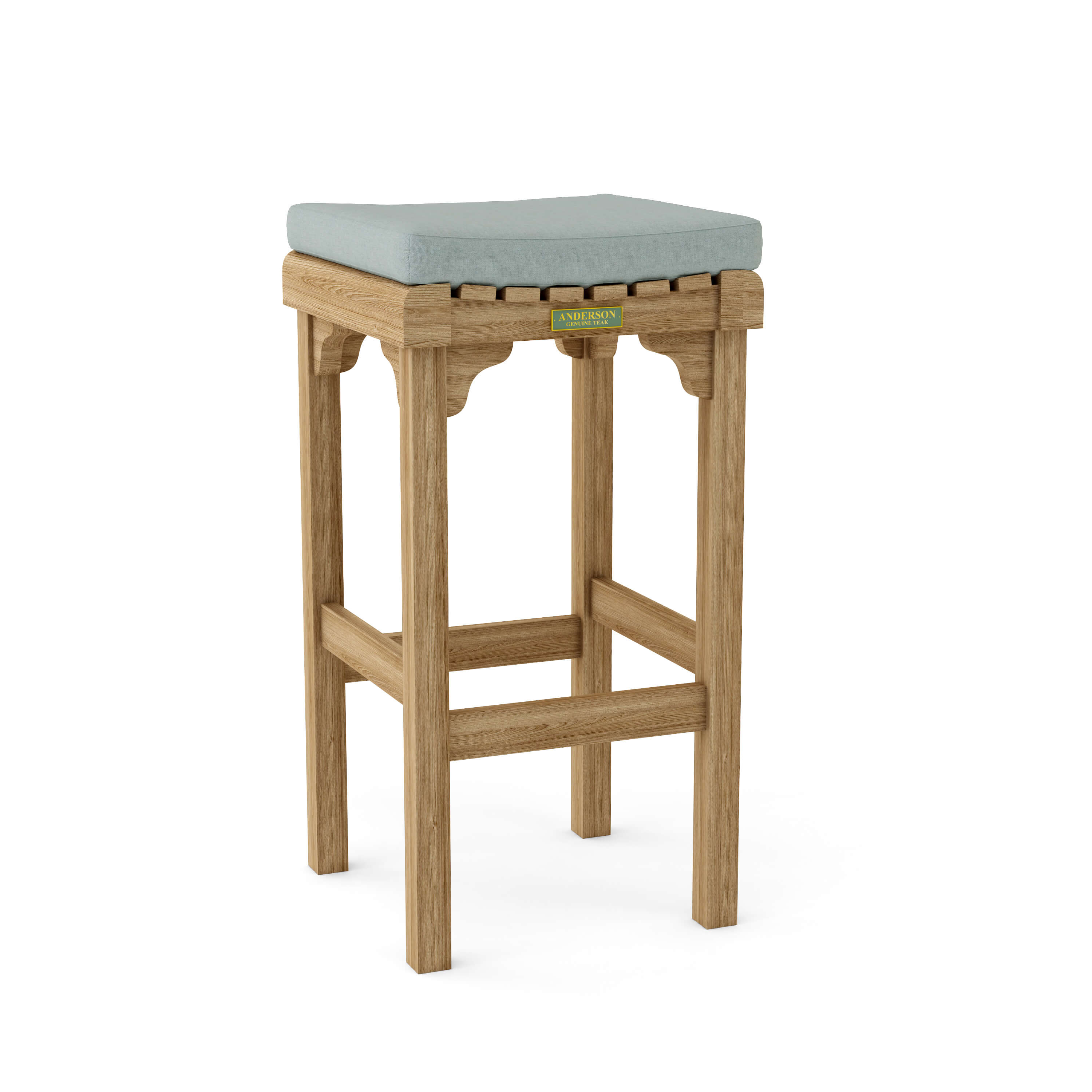 Anderson Teak Montego Backless Bar Chair – Teak Outdoor Bar Stool