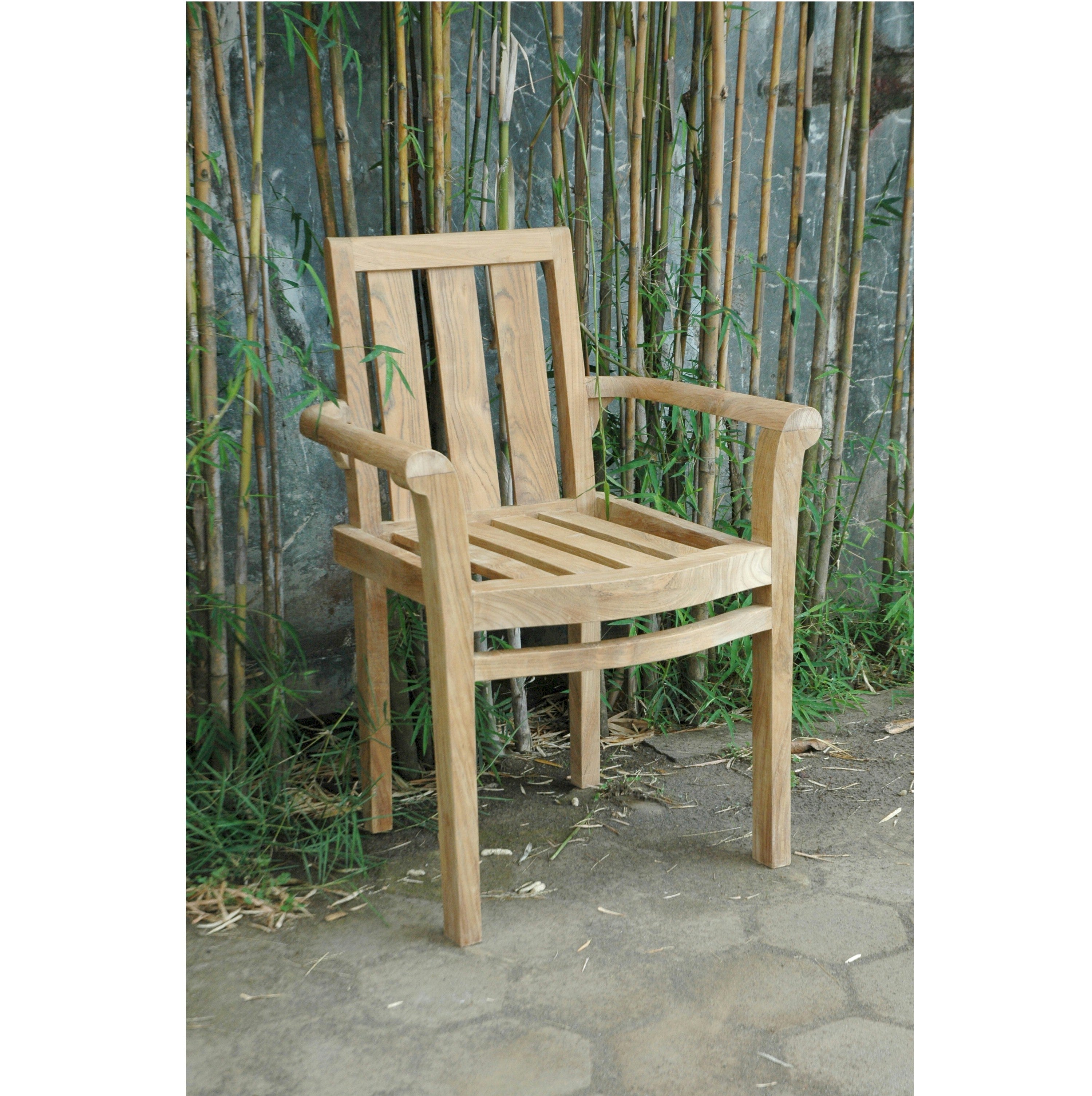 Anderson Teak Classic Stacking Armchair (4-PCS) – Solid Teak Outdoor Seating