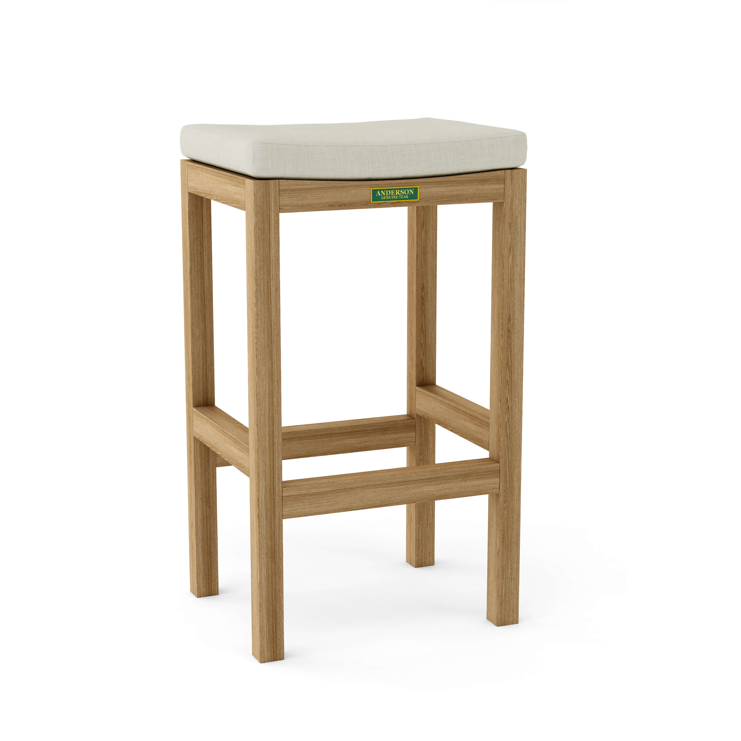 Anderson Teak Montego Backless Bar Chair – Teak Outdoor Bar Stool
