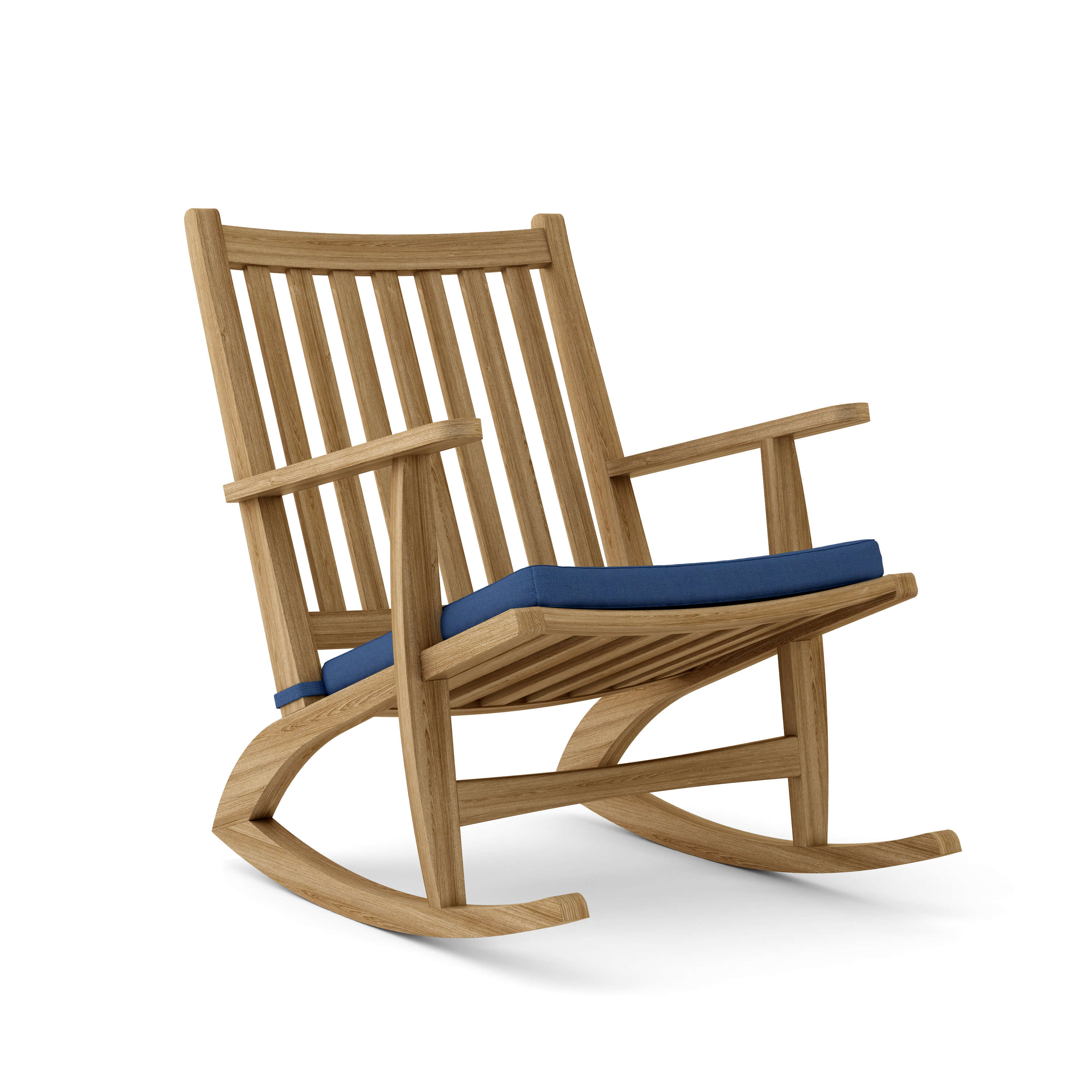 Anderson Teak Modern Rocking Armchair – Contemporary Teak Outdoor Rocker