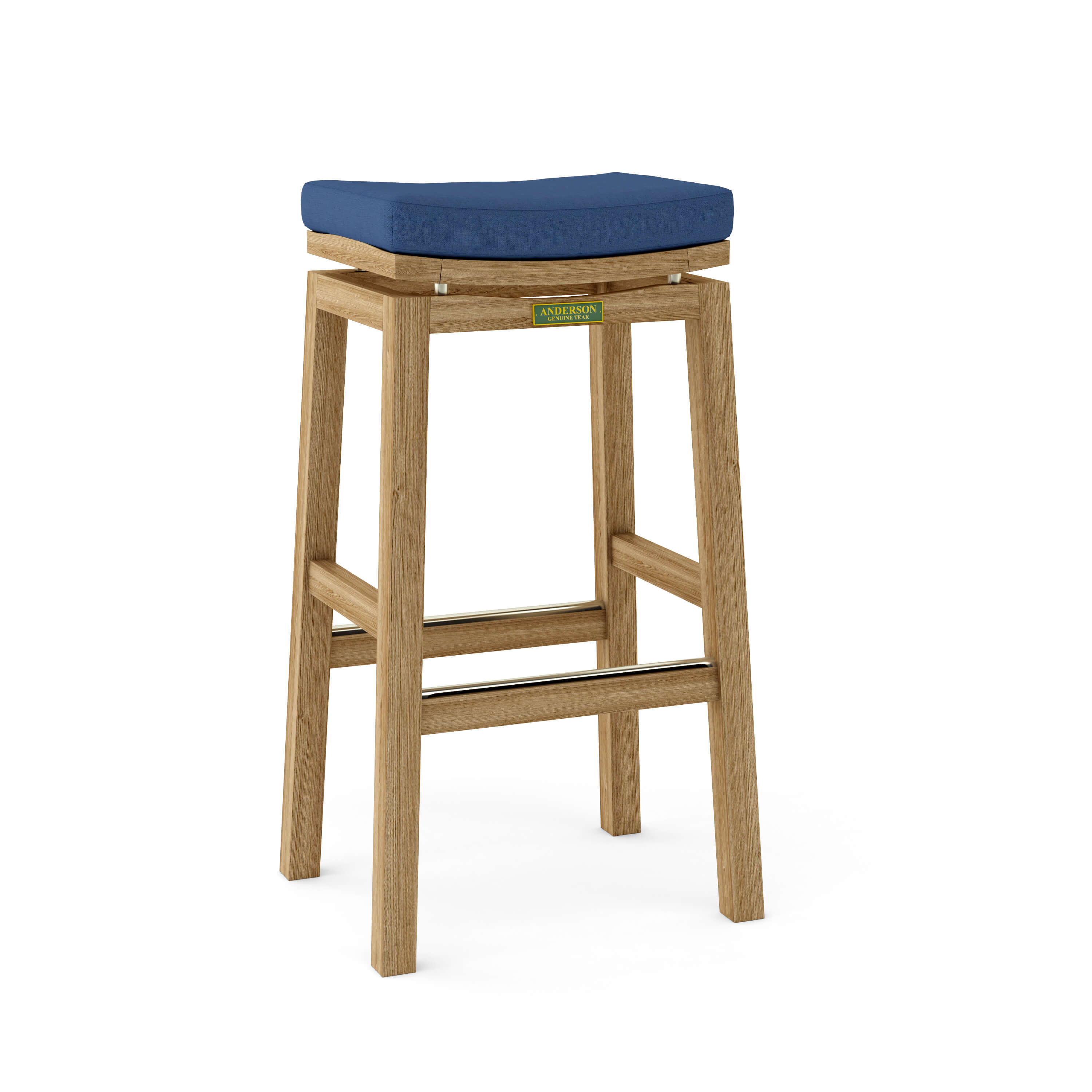 Anderson Teak Winston Backless Bar Chair – Teak Outdoor Bar Stool