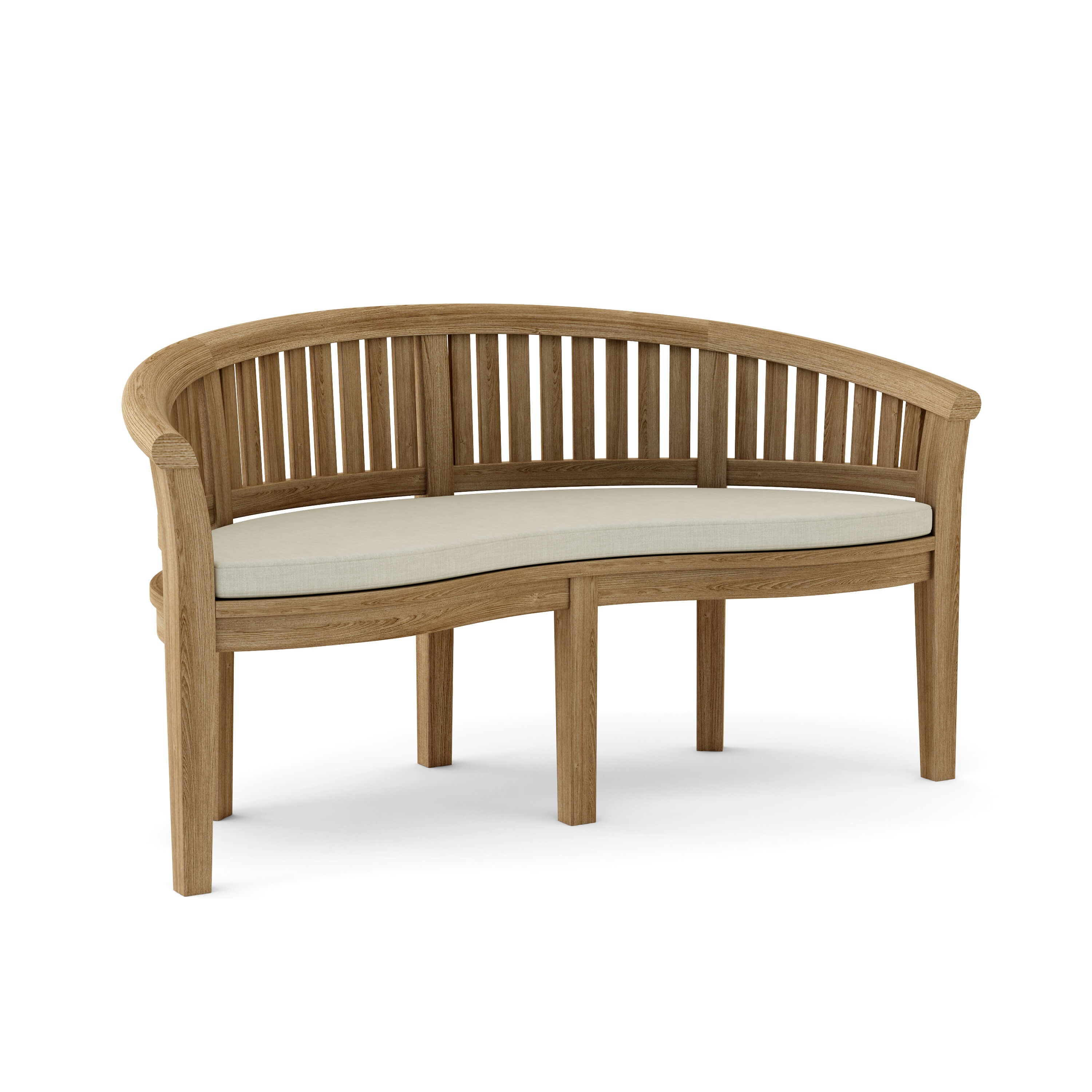 Anderson Teak – Curve 3-Seater Bench – Extra Thick Grade-A Teak Outdoor Seating