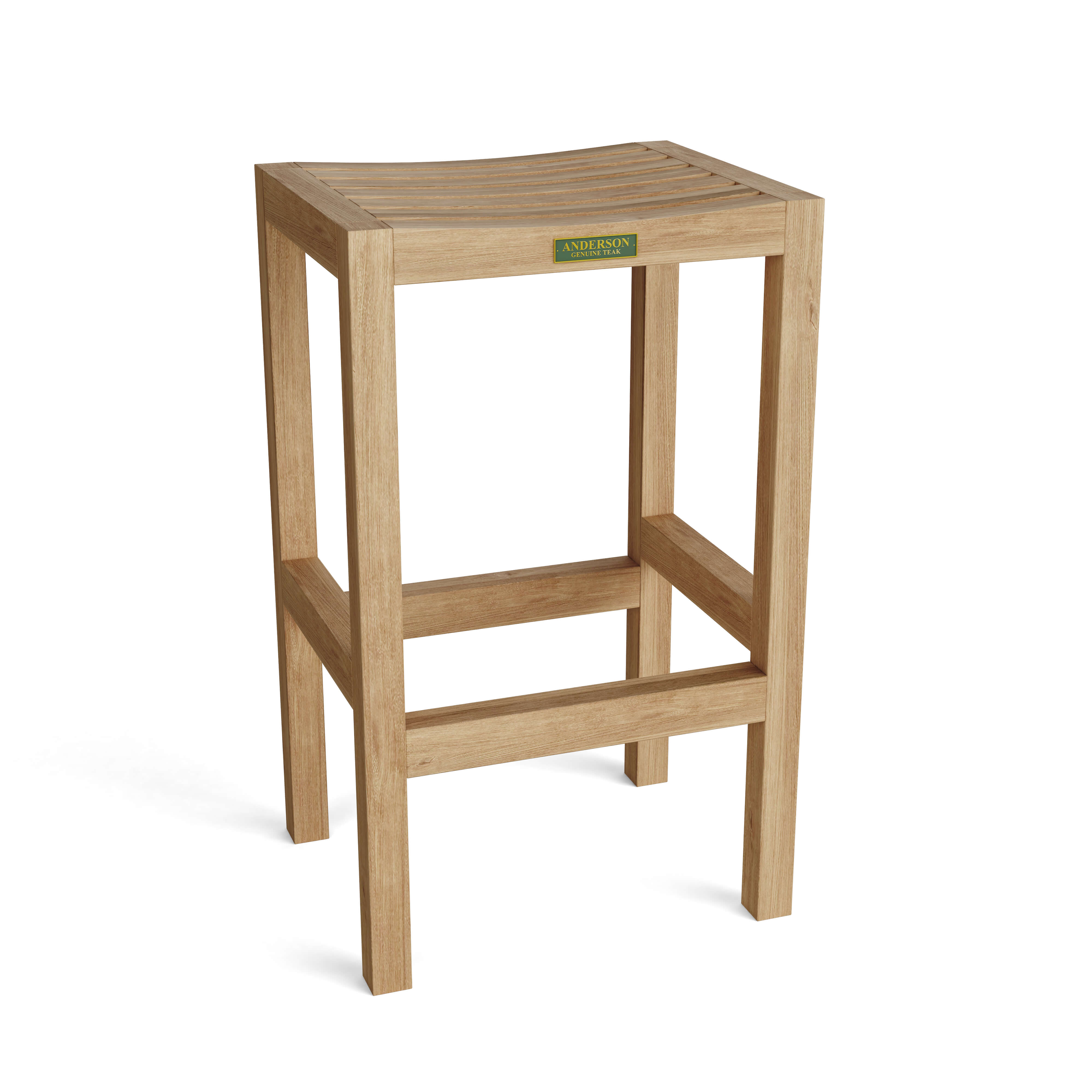 Anderson Teak Montego Backless Bar Chair – Teak Outdoor Bar Stool