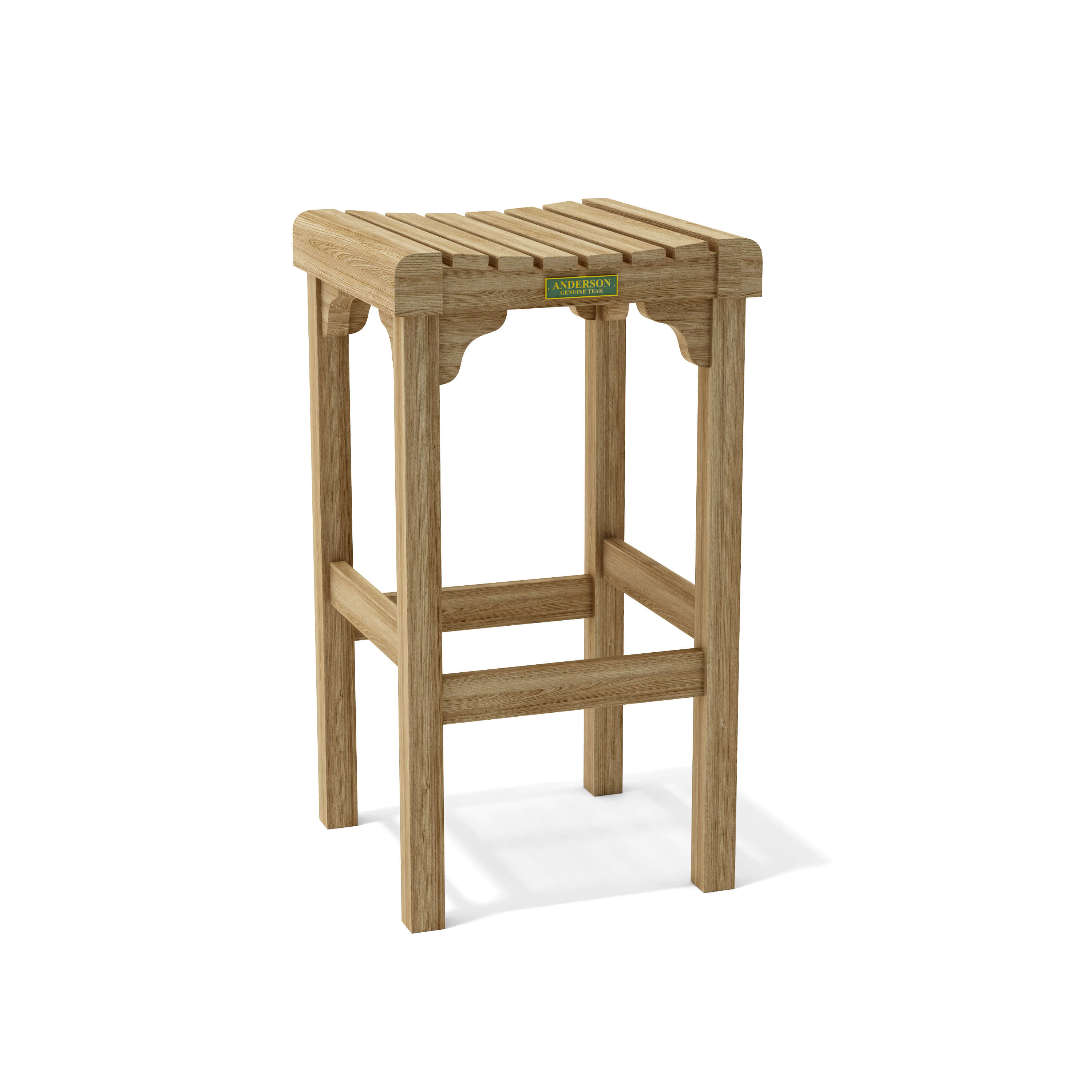 Anderson Teak Montego Backless Bar Chair – Teak Outdoor Bar Stool