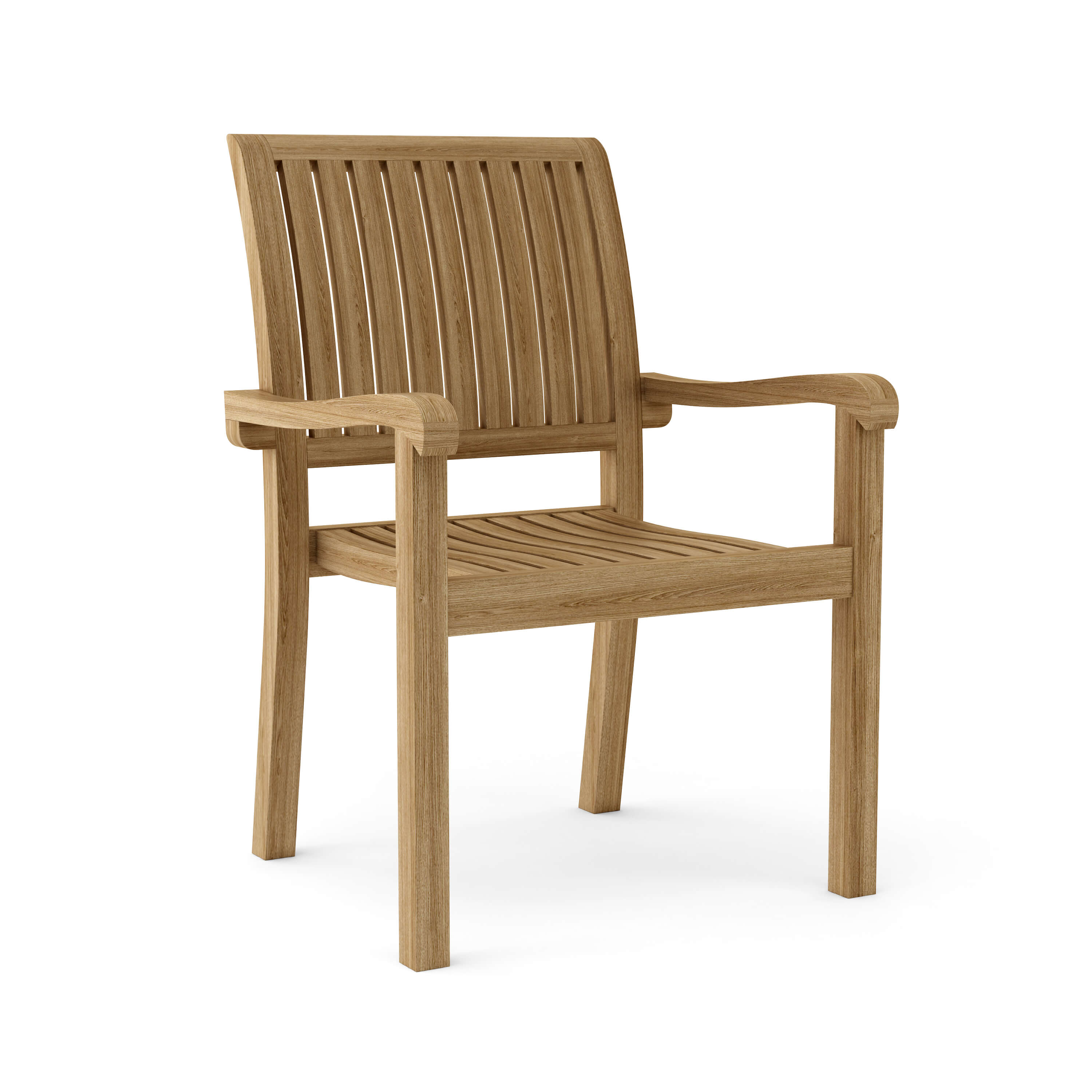 Anderson Teak Aspen Stacking Armchair(4-PCS) – Solid Teak Outdoor Seating