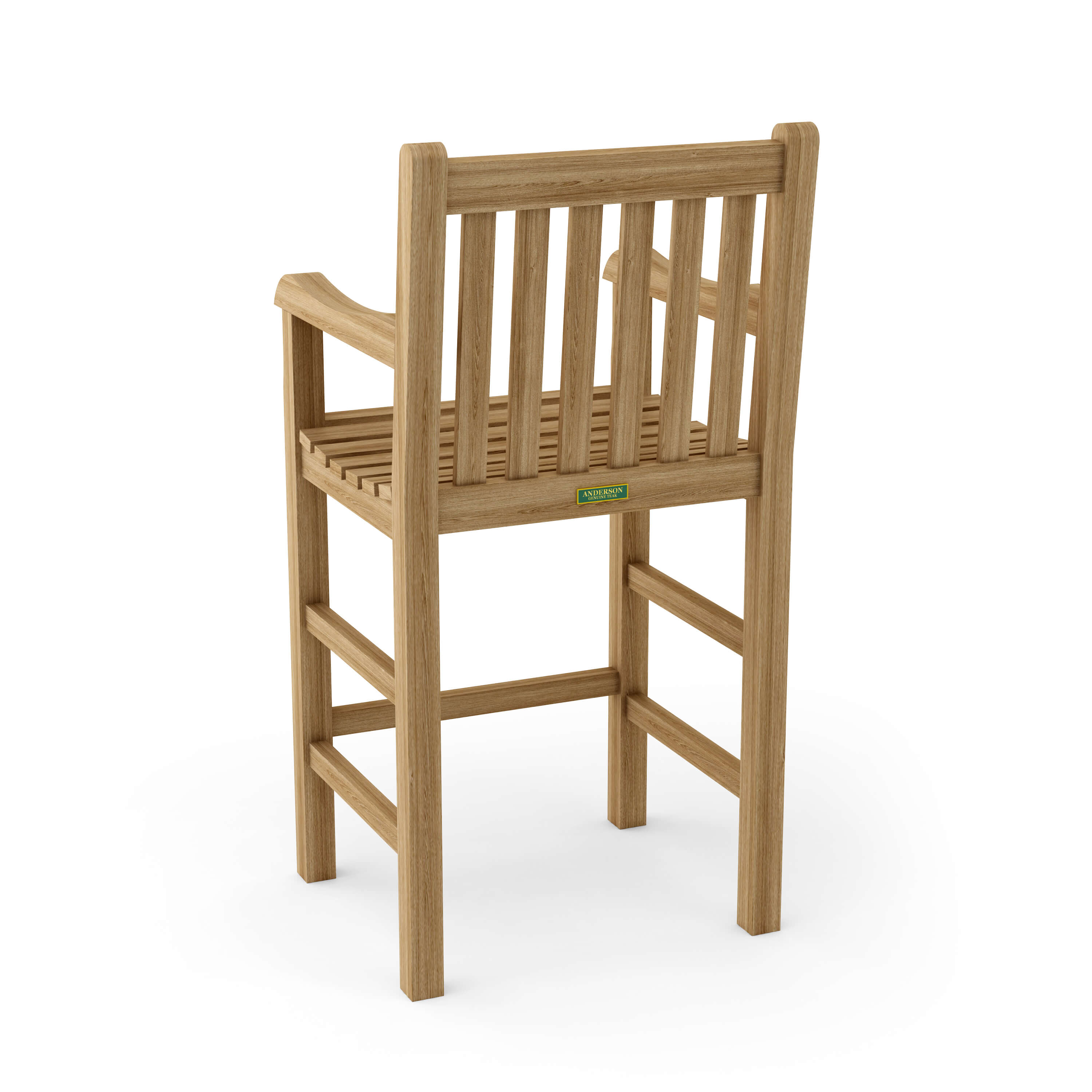 Anderson Teak Classic Bar Armchair – Solid Teak Outdoor Bar Seating