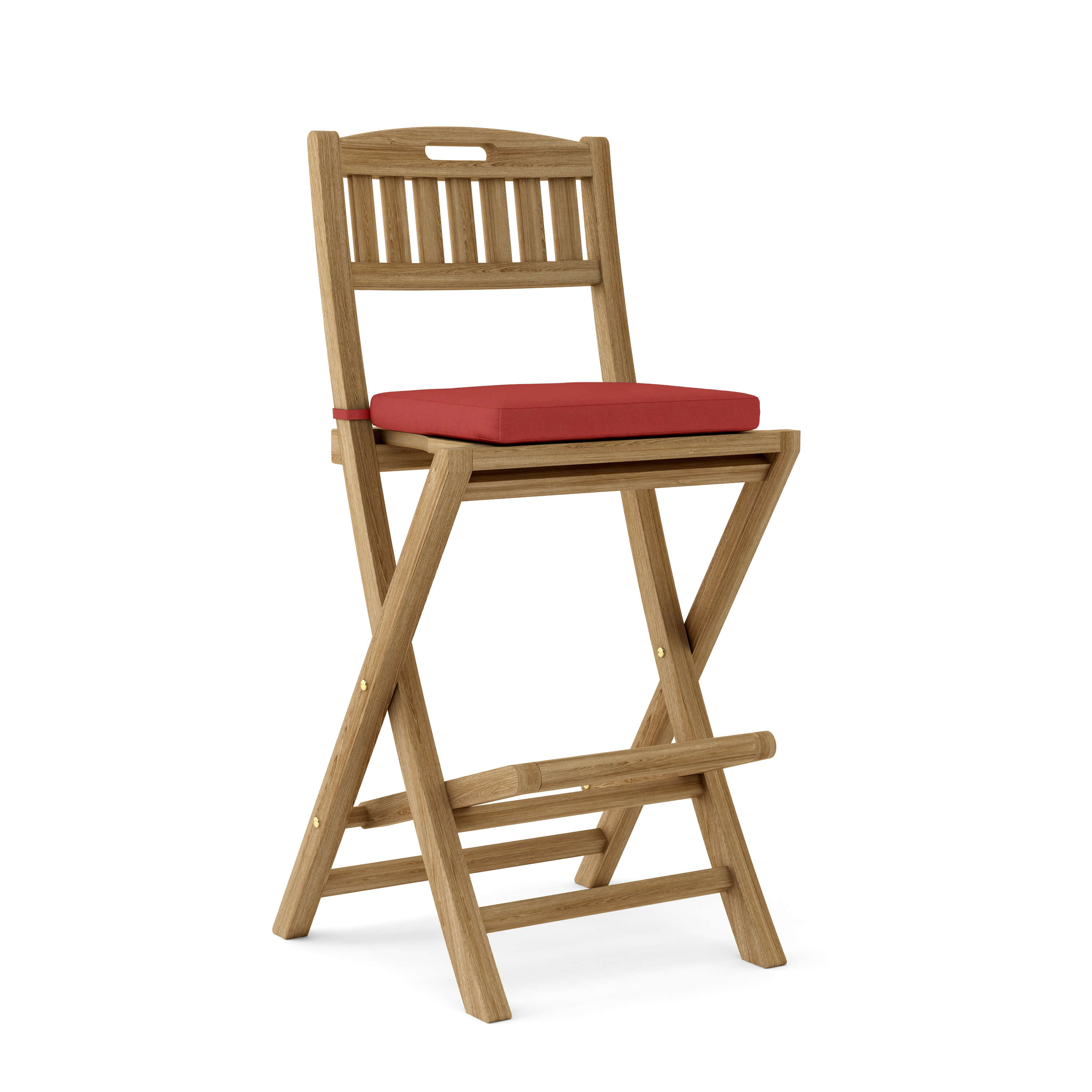 Anderson Teak Altavista Folding Bar Chair – Teak Outdoor Bar Seating
