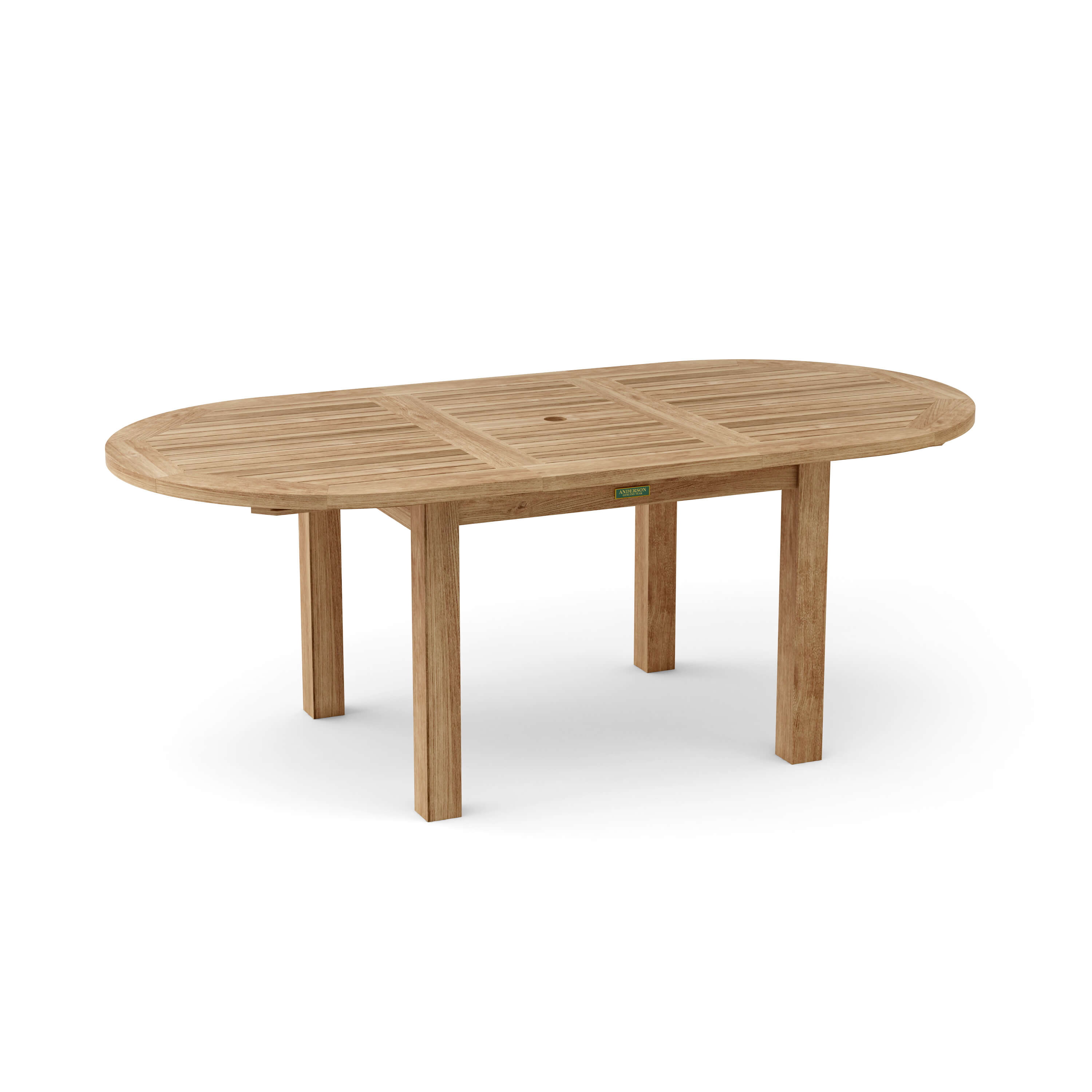 Anderson Teak Bahama 79″ Oval Extension Dining Table – Teak Outdoor Patio Table