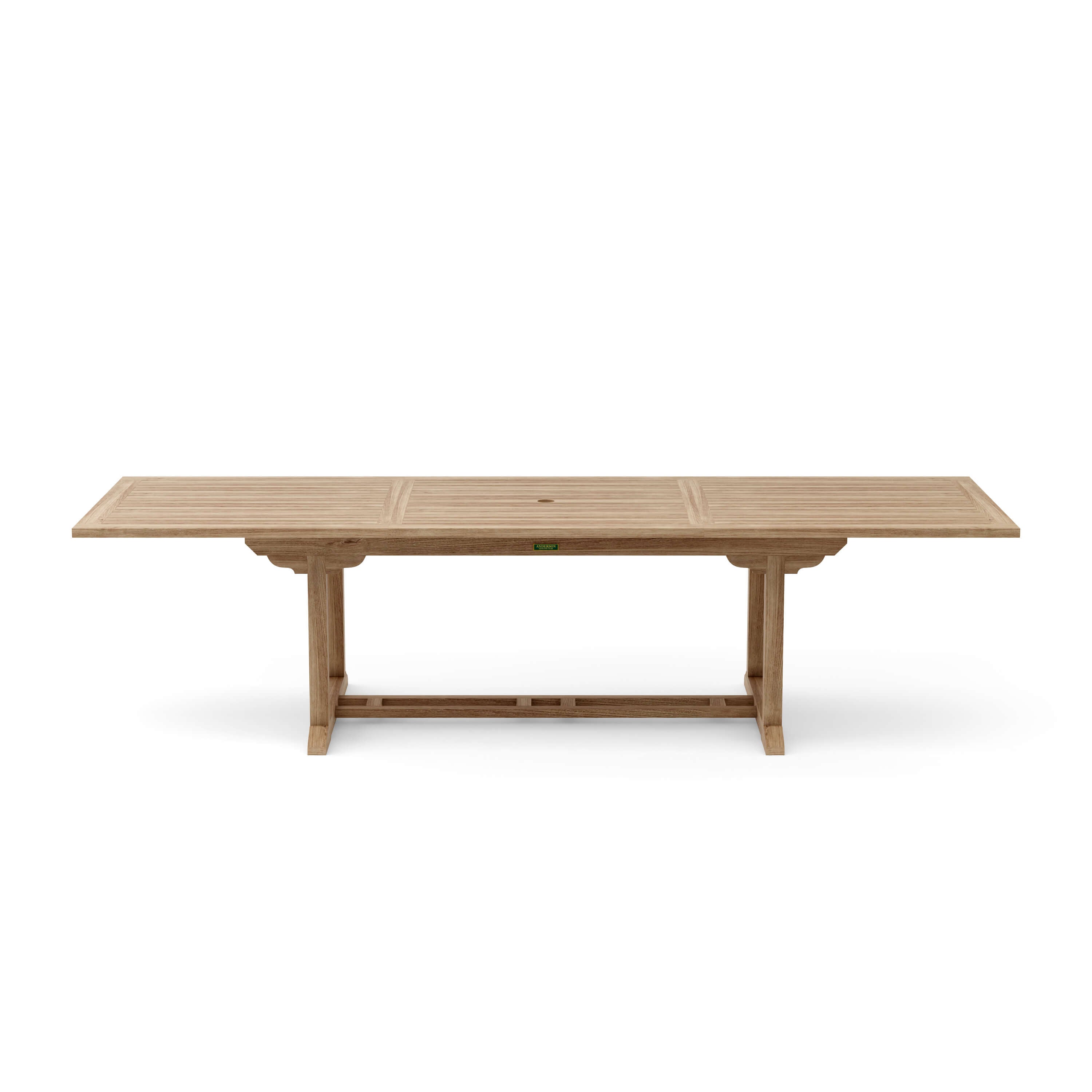Anderson Teak Bahama 118″ Extension Dining Table – Large Teak Outdoor Patio Table