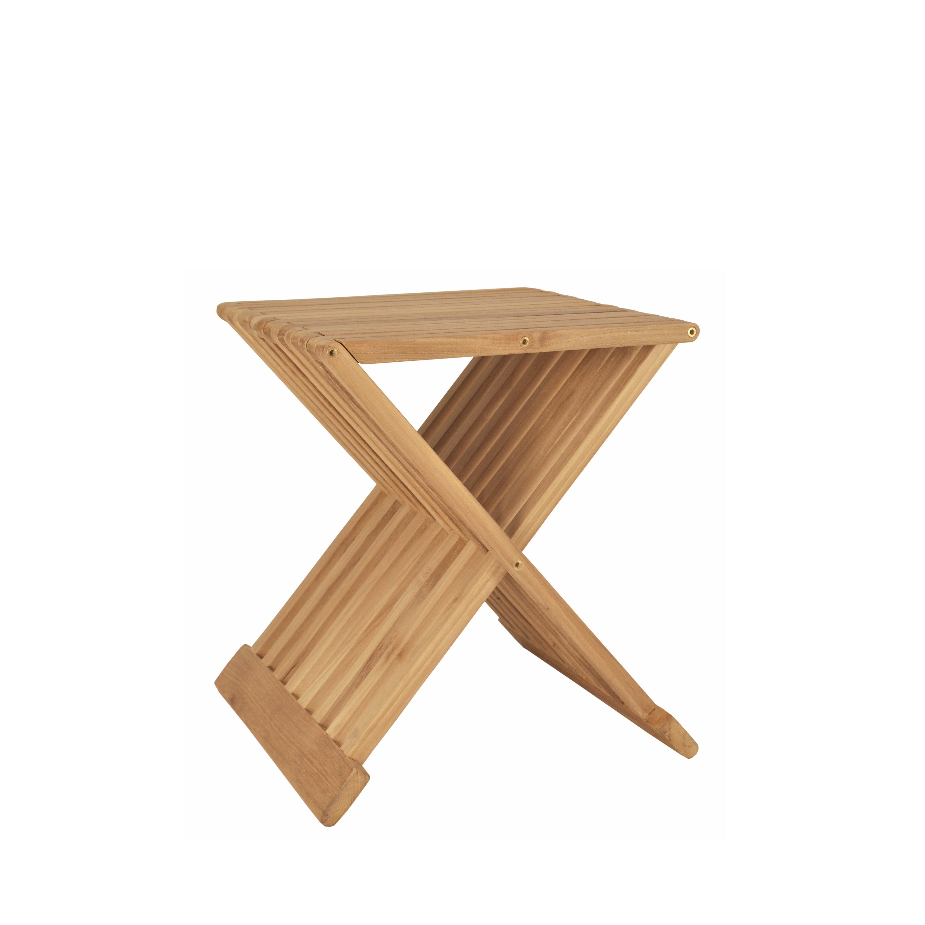 Anderson Teak Marilla 16″ Folding Side Table – Solid Teak Outdoor Table