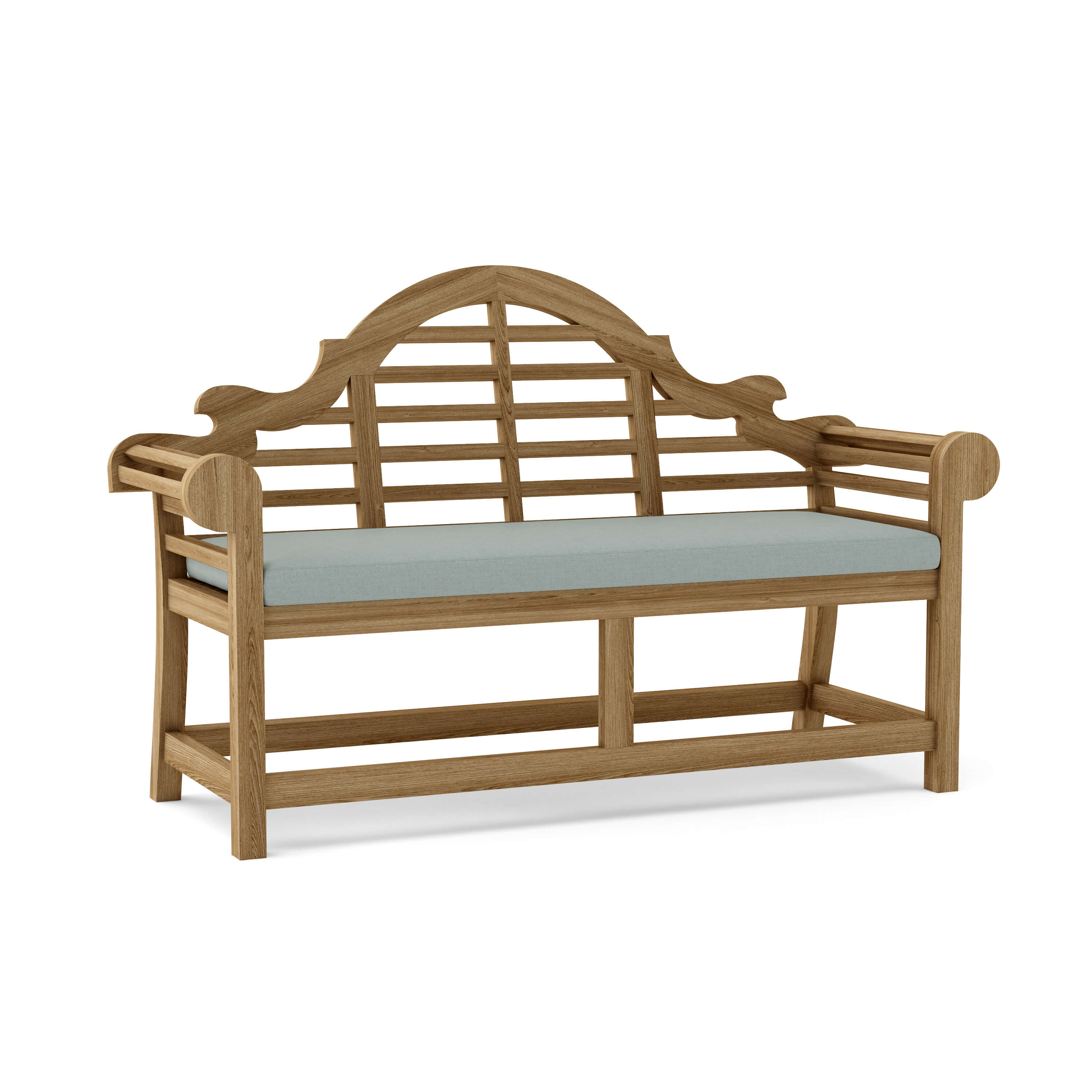 Anderson Teak Marlborough 2-Seater Bench – Lutyens Style Solid Teak Outdoor Garden Bench