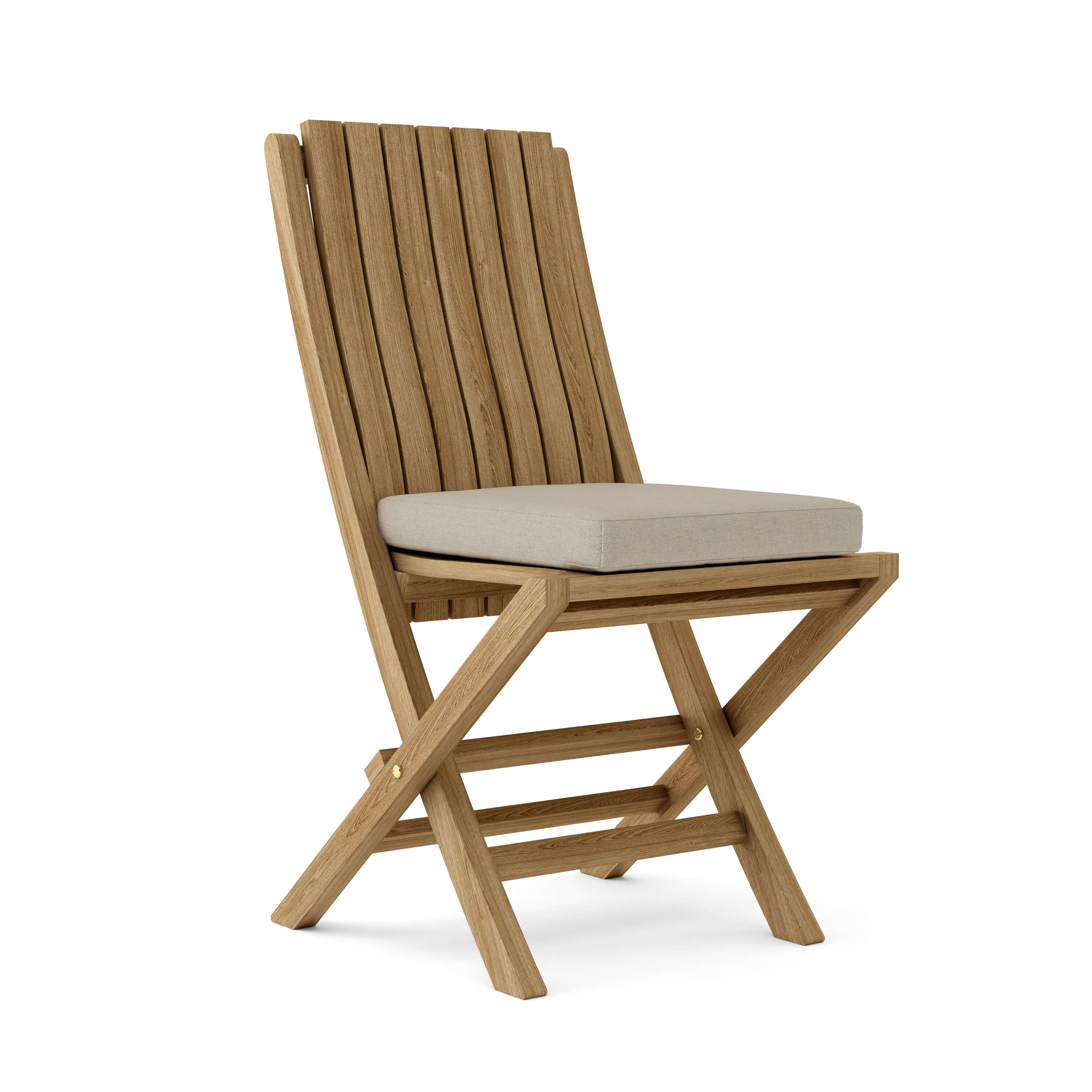 Anderson Teak Comfort Folding Chair (2-PC) – Ergonomic Teak Outdoor Seating