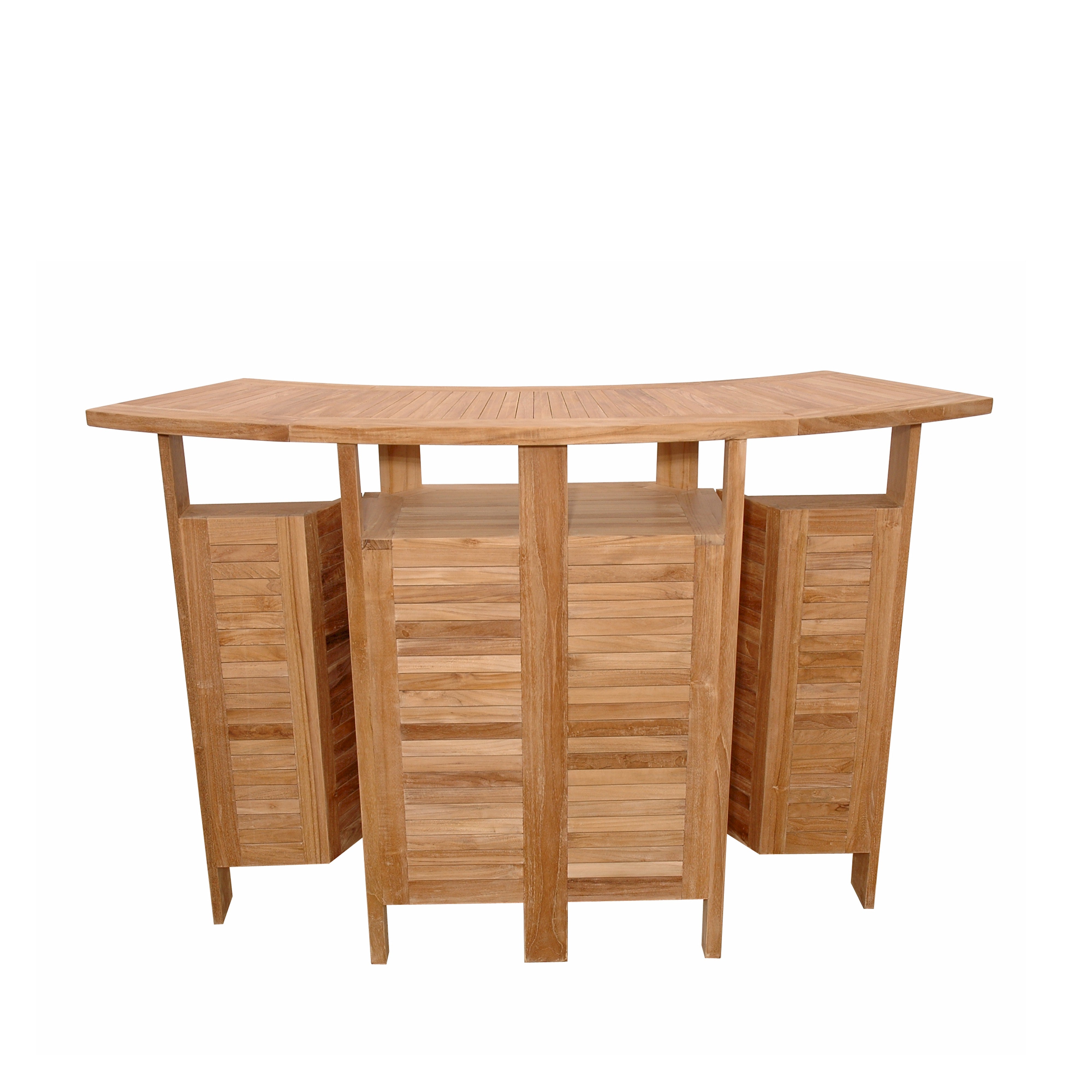 Anderson Teak Altavista 62″ Folding Bar Table – Solid Teak Outdoor Bar Table