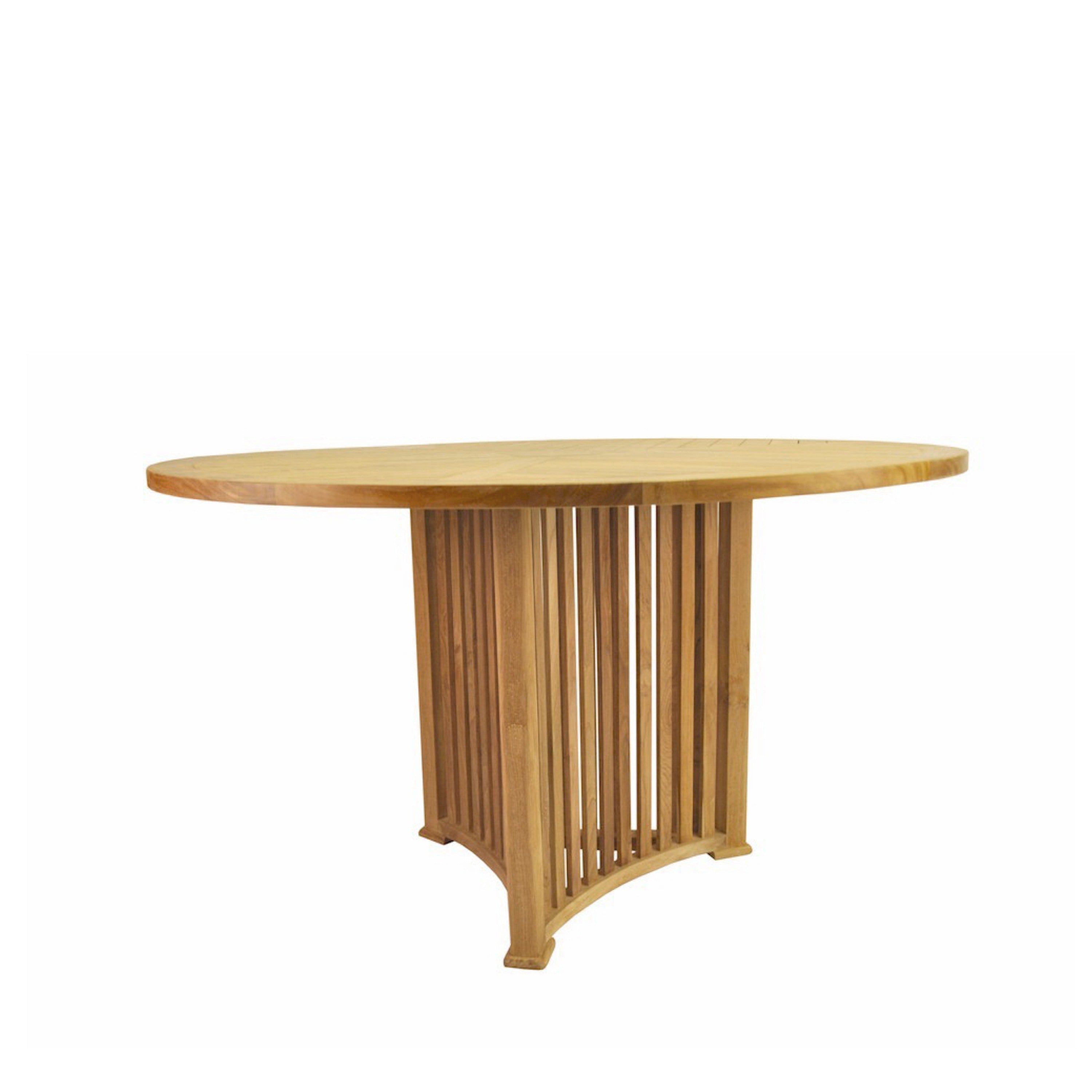Anderson Teak Mission 51″ Round Dining Table – Solid Teak Outdoor Patio Table